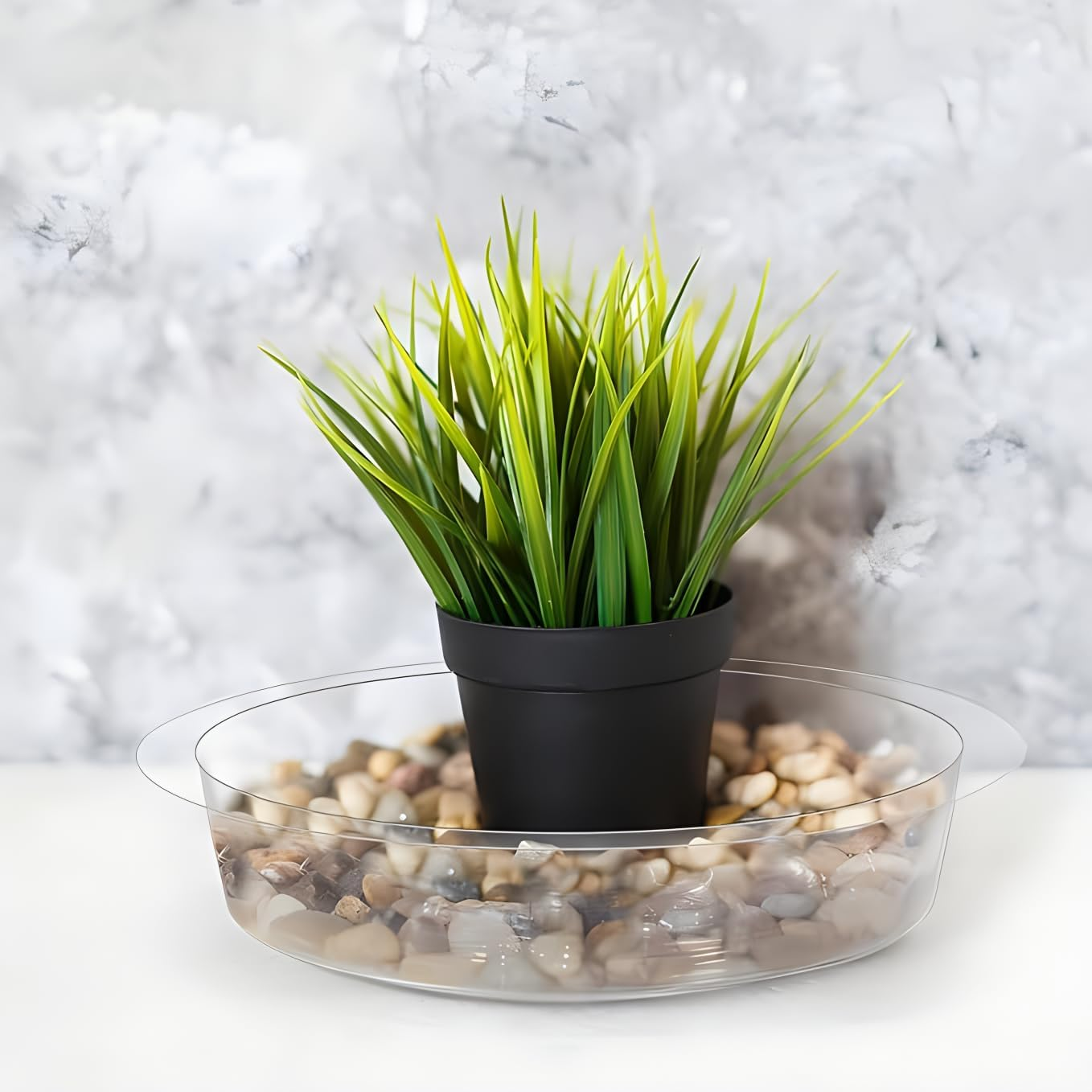 24 Pcs Clear Plastic Plant Pot Saucers, 6,8,10,12 Inch 4 Size Plant Saucers Flower Pot Tray No Holes Water Catcher Trays Suitable for Indoor and Outdoor Garden Container Planters.