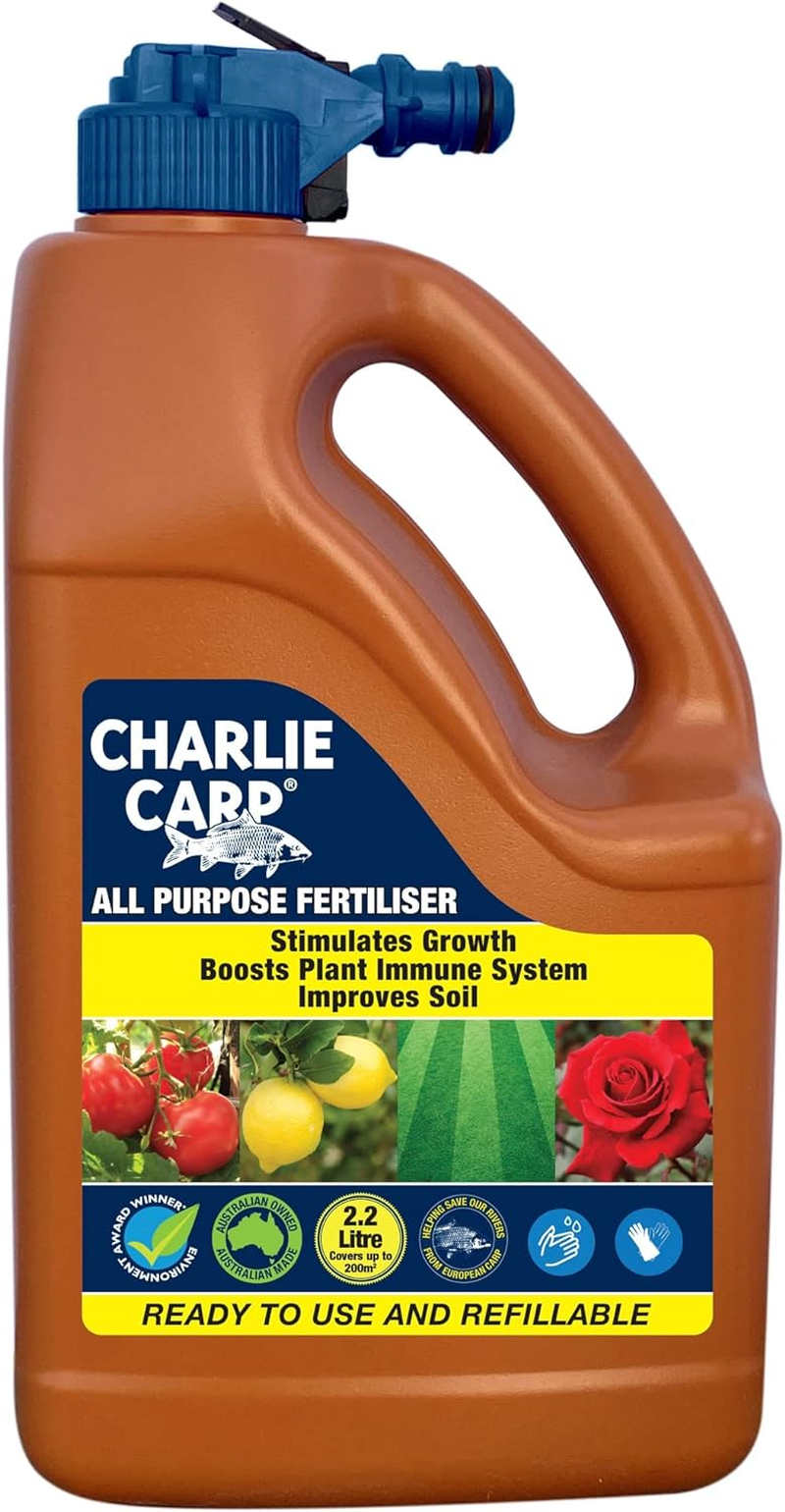 Charlie Carp All Purpose Fertiliser 2.2L - Hose-On and Ready to Use Lawn Fertiliser, Plant Food for Grass, Veggies and Fruit Trees - Covers 200M2 image number 5