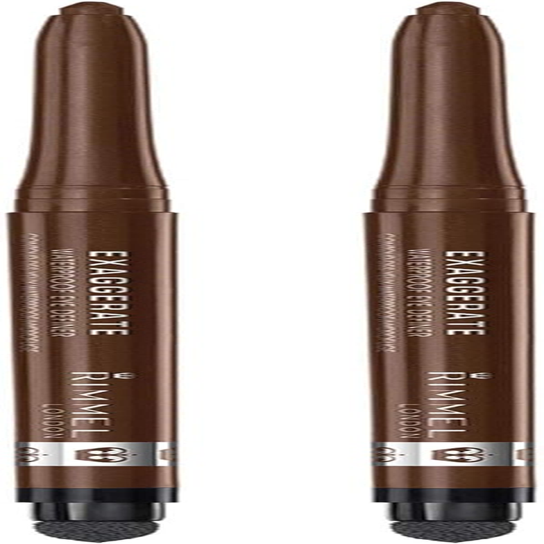 Rimmel London Exaggerate Auto Waterproof Eye Definer, Rich Brown, 2 Count image number 1