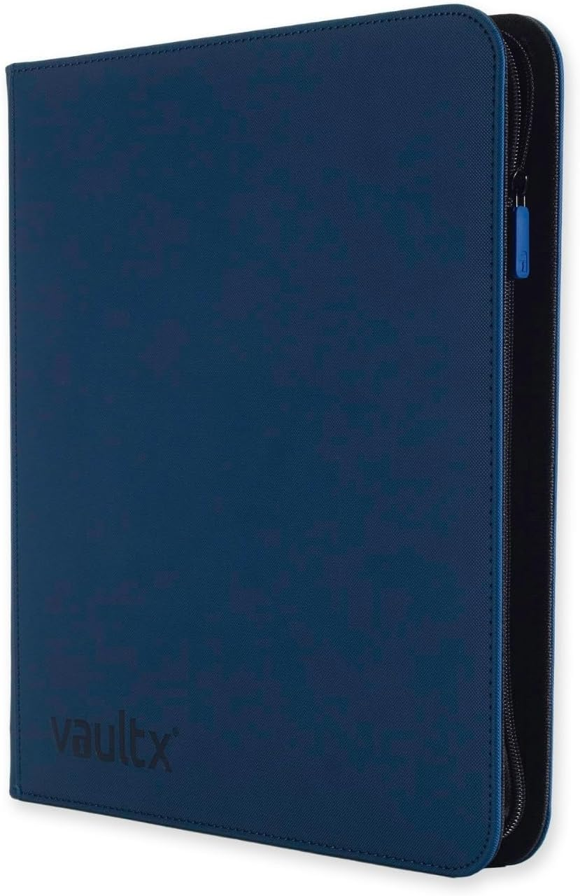 Vault X 12 XL Pocket Trading Card Zip Binder, 624 Cards, Premium Exo-Tec Album Material, 26 Side-Loading Pages, Folder for Collectible Card Games, Sports, TCG (Black)
