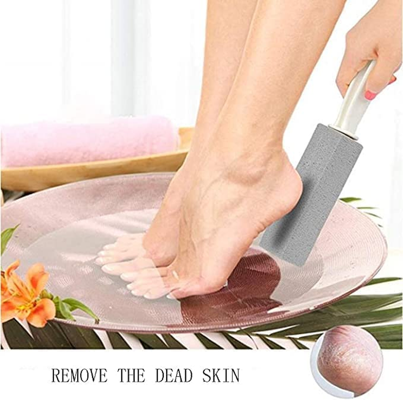 2 Packs Pumice Stone for Toilet Cleaning,Toilet Bowl Cleaning Stone with Ergonomic Handle, Powerfully Remove Hard Water Rings, Toilet Bowl Stain Remover,Calcium Buildup, Limescale Stain, Iron Rust