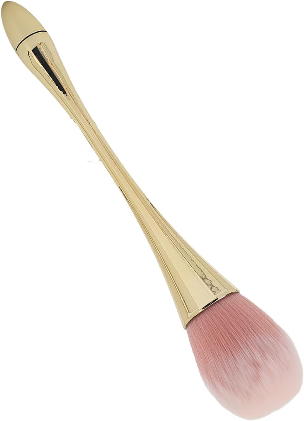 Soft Nail Dust Cleaning Brush, Undeformed Die-Cast Thickened Artificial Fiber Nail Art Powder Dusting Brush Smooth Handle for Manicure (Champagne Gold) image number 3