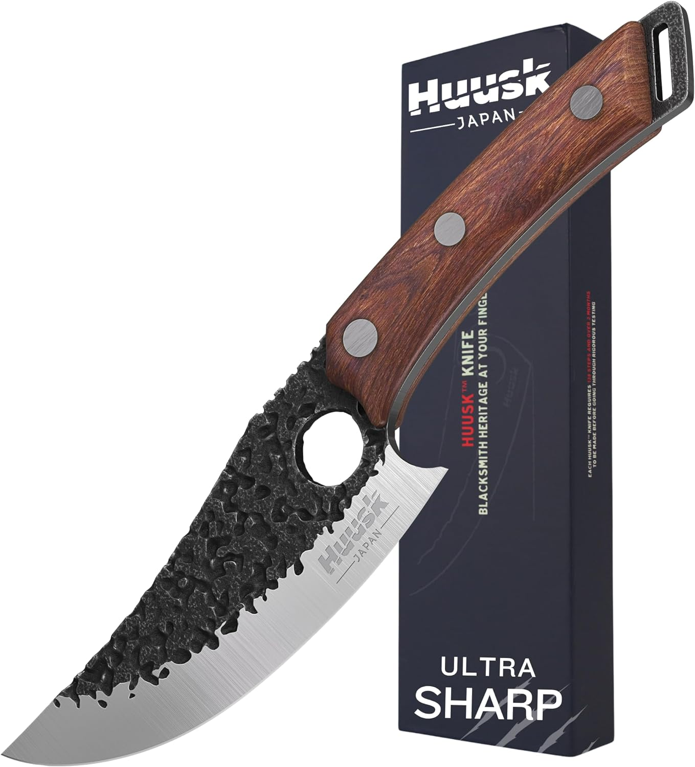 Huusk Chef Knife 11 Inch, Kitchen Knives for Cutting, Chopping, Boning Knife, Meat Knife. Japanese Kitchen Knife Designed for Balance and Control, Blending Modern Style with Traditional Appeal image number 5