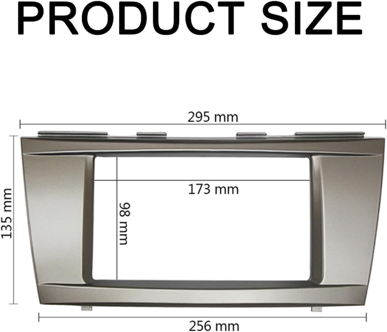 Qxryzp Double Din Fascia Radio DVD Stereo Panel Dash Mounting Installation Trim Kit Face Frame Bezel, for Toyota, Camry Car Stereo Panel image number 1