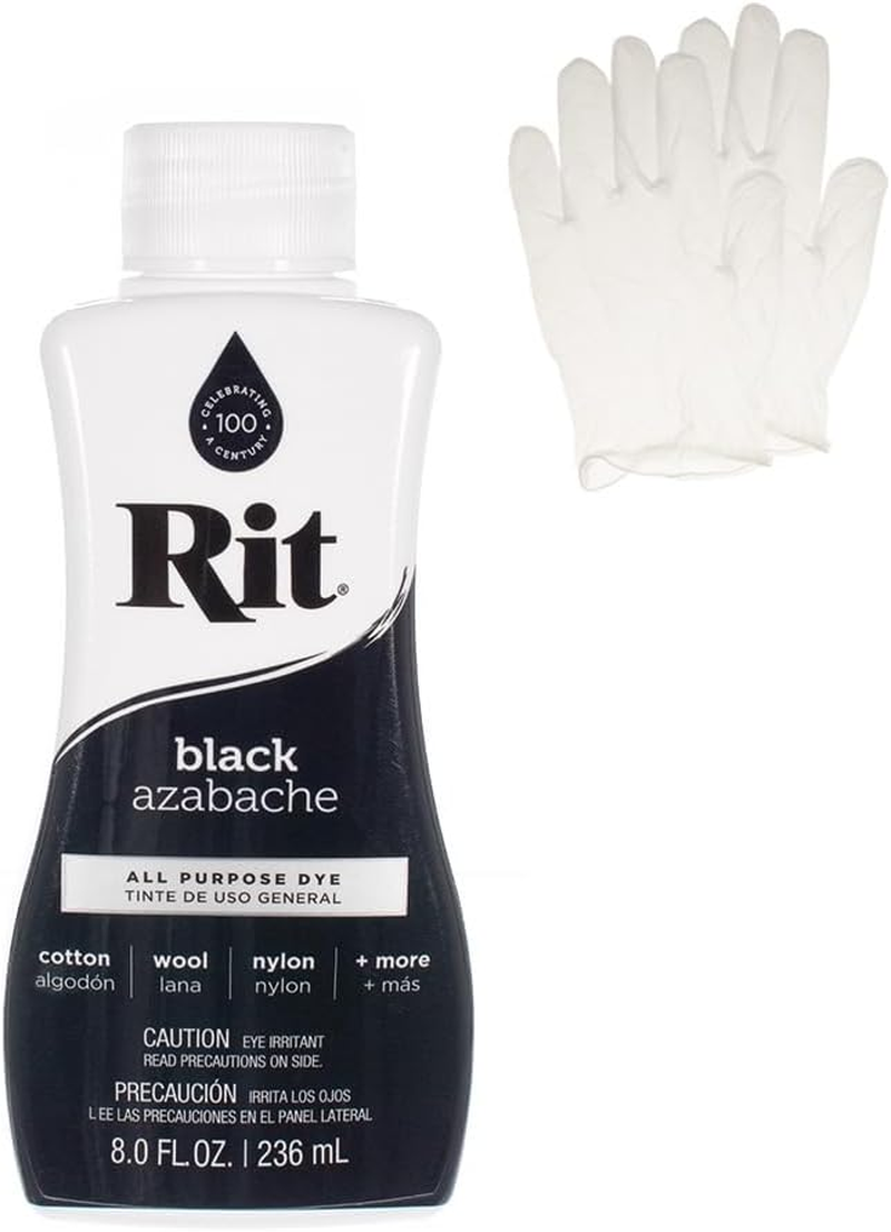 Rit Dye Liquid Fabric Dye for Crafting, Clothing, and Decor 8 Oz. Bottle Sage (Gloves Included)