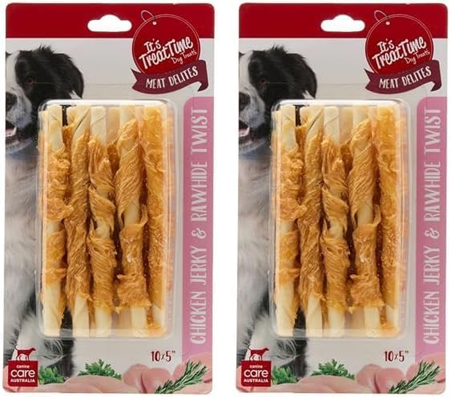 It'S Treat Time Meat Delites Chicken Twist Sticks Dog Treat, 10 Pack, Real Meat, Great Source of Protein, Tartar Control, Suitable for All Dogs image number 3