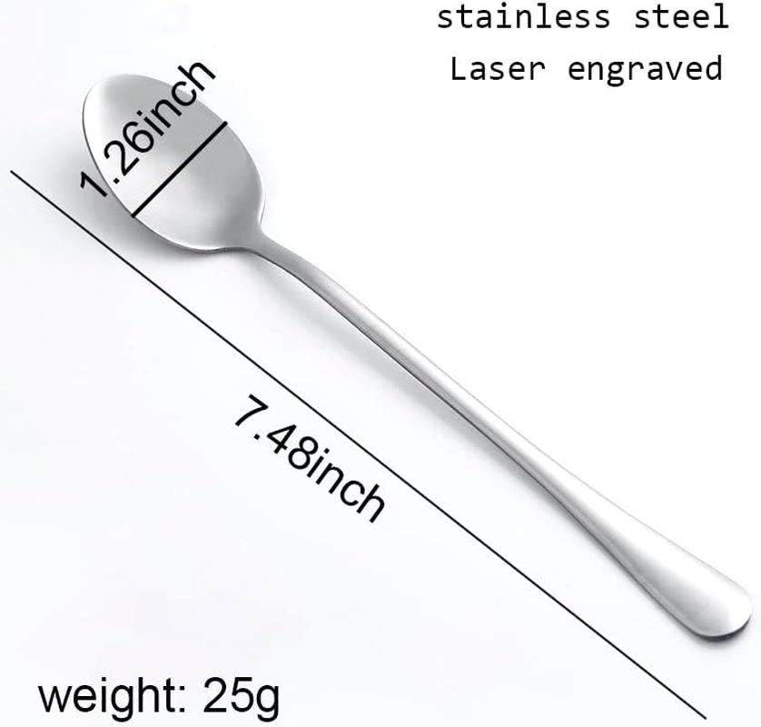 Coffee Reading Gifts for Women Men Coffee Lover Gifts Spoon Birthday Gifts for Reader Bookworm Book Lovers Gifts for Student Teacher Drink Coffee Read Books Be Happy Spoons image number 5