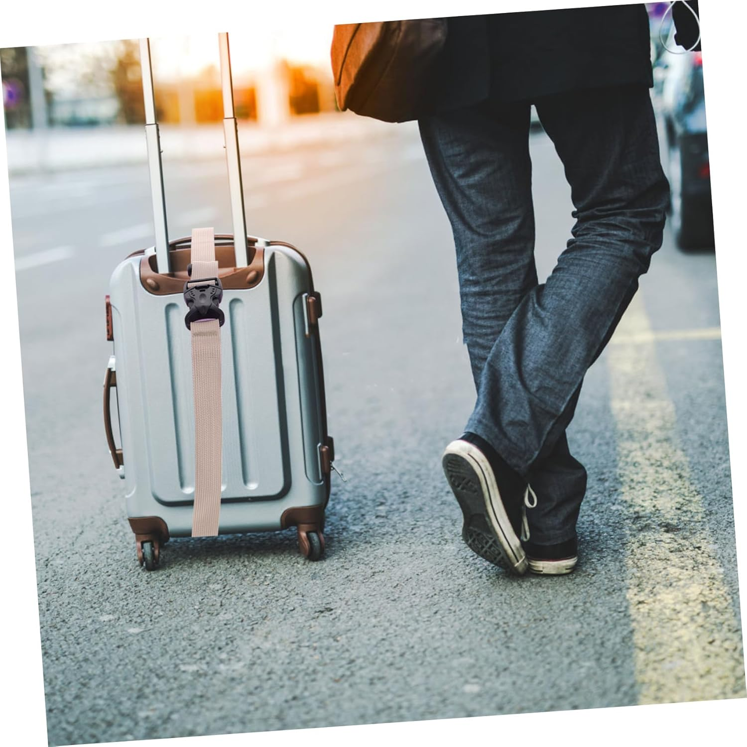 Holibanna Adjustable Luggage Straps Belt Strap for Suitcases Travel Outdoor Camping Hiking Buckle Closure Luggage Packing image number 2