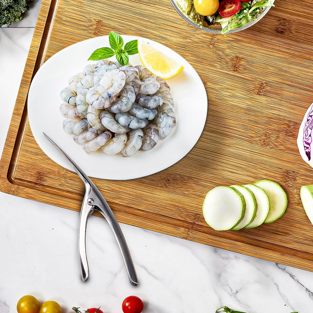 Folmywy Shrimp Deveiner Tool Prawn Peeler Stainless Stee Seafood Outer Shell Cleaner Professional Portable Practical Gadgets Kitchen Home Essentials image number 4