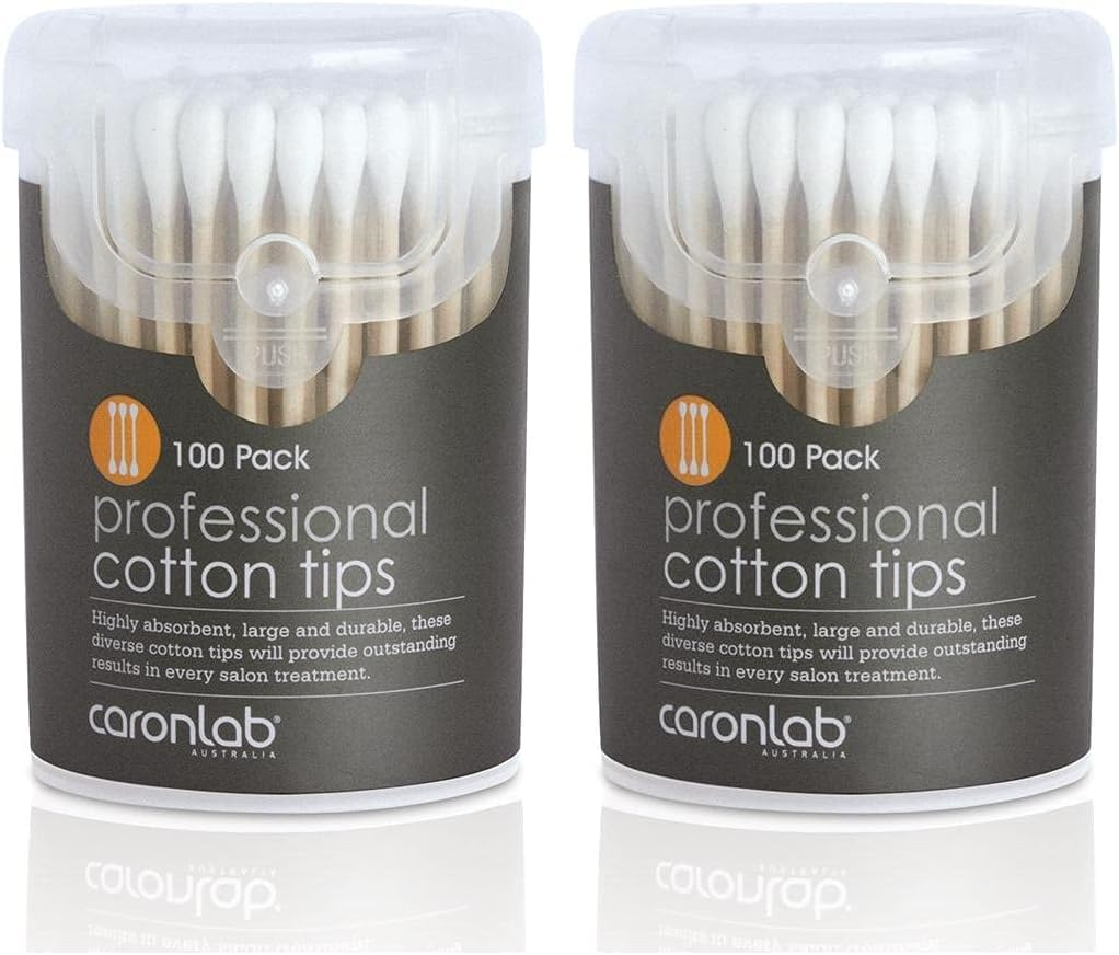Caronlab Professional Cotton Tips 100 Pieces, 100 Count (Pack of 2)