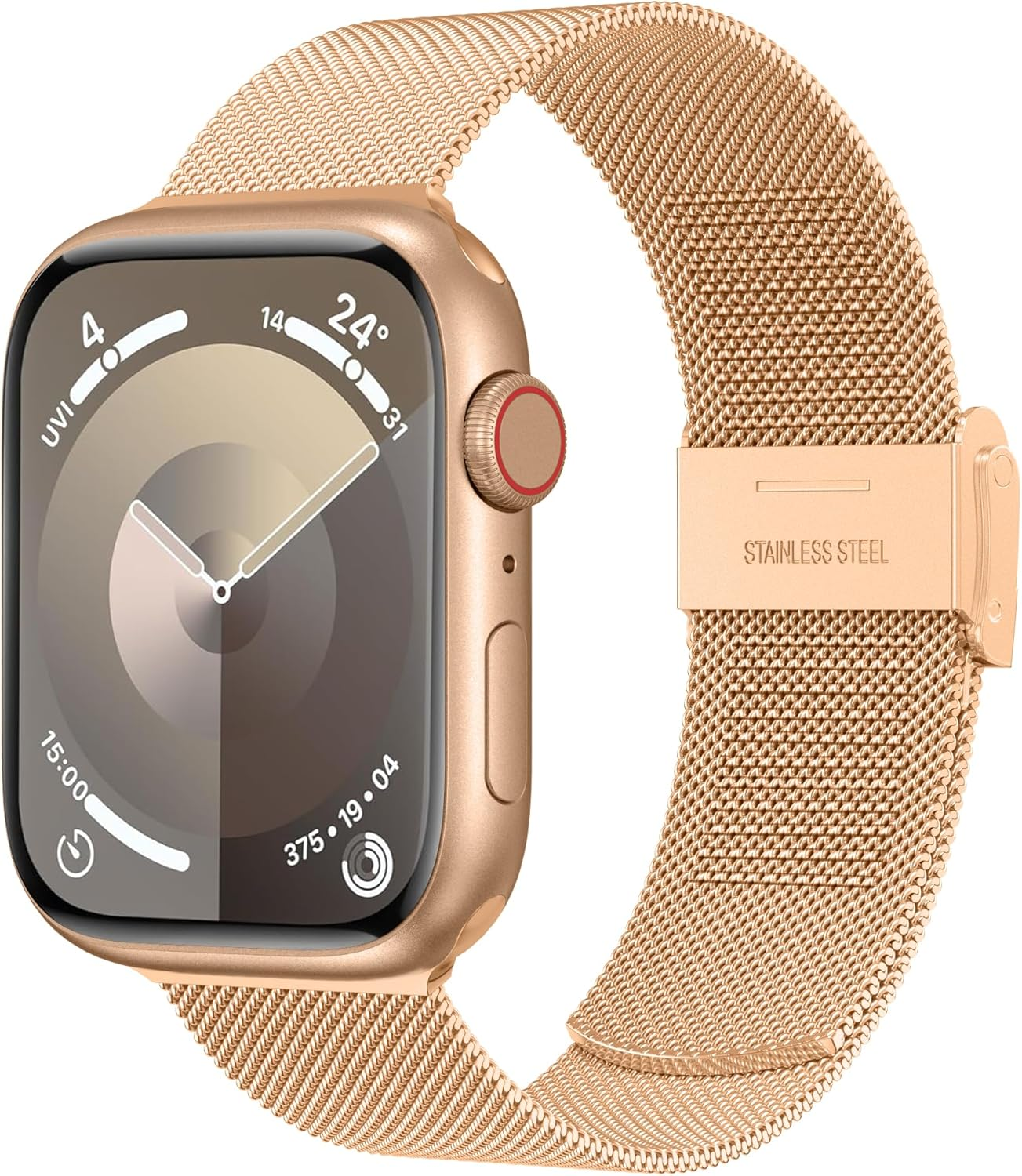 Metal Bands for Apple Watch Band 38Mm 40Mm 41Mm 42Mm Women Men, Soft Magnetic Stainless Steel Milanese Mesh Loop Replacement Strap for Iwatch Series 10/9/8/7/SE/6/5/4/3/2/1