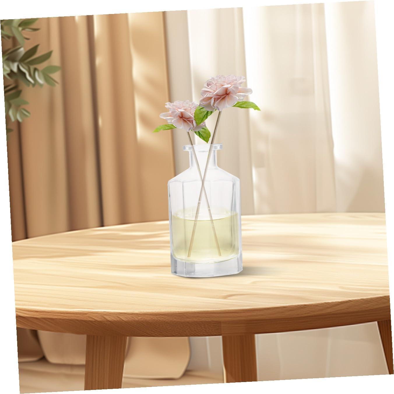 2Pcs Aromatherapy Essential Oil Bottles Perfume Dispenser for Home Fragrance Elegant Glass Home Decor image number 3