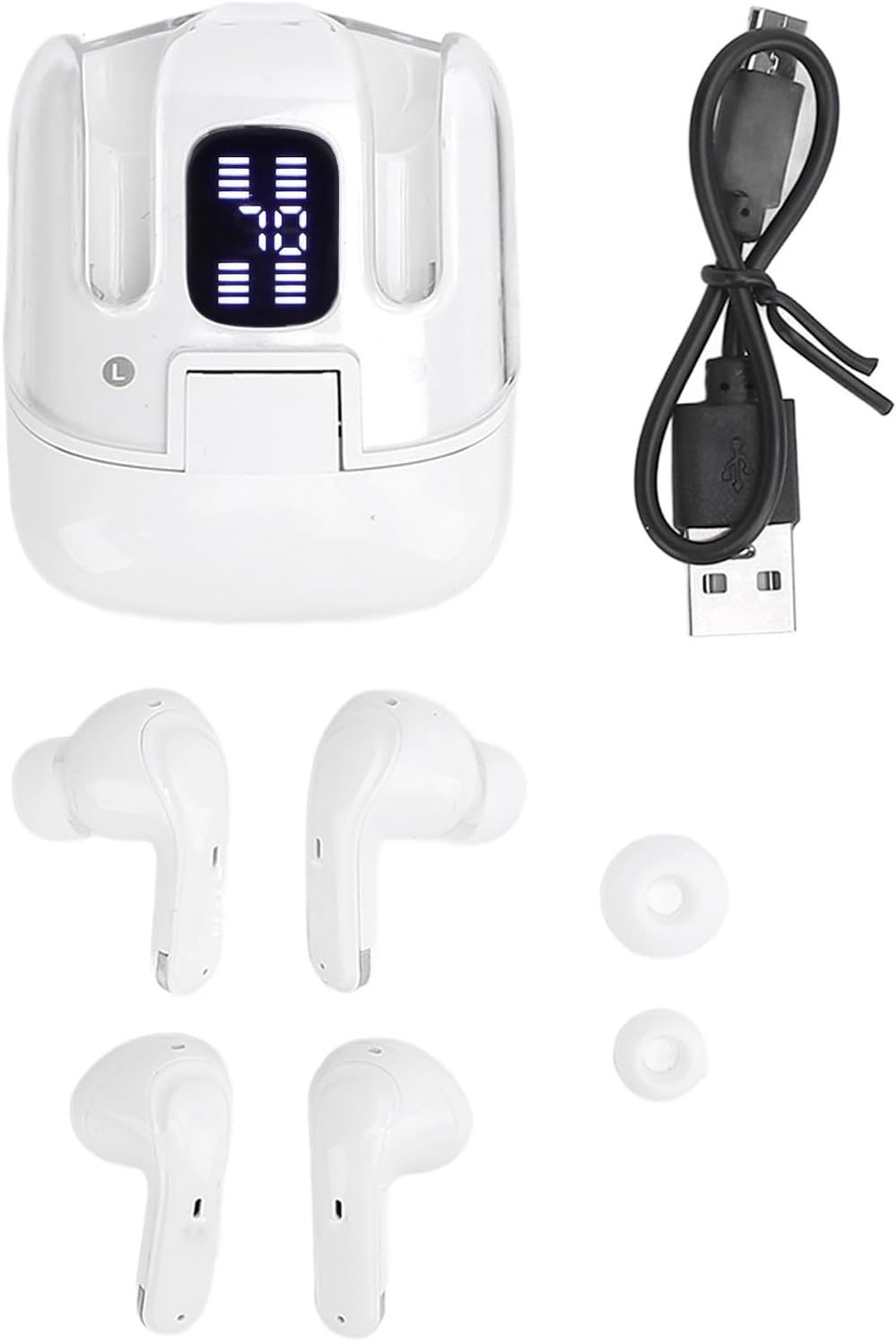 SENECESLI Wireless Earbuds 2025 Upgrade Bluetooth Headphones for 2 Persons, Share the Music Experience with Your Friend, Real Time Battery Display image number 6