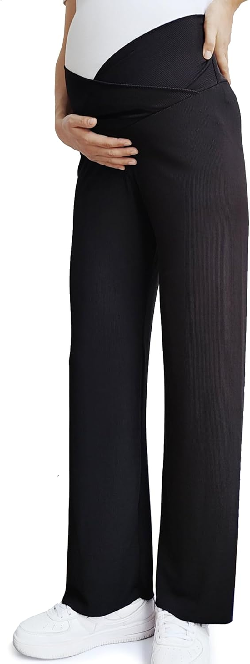 Umstandshose Weitem Bein, Damen Schwangerschaft Sommer L&auml;ssige Lockere Lange Hose, Umstandshose F&uuml;r Arbeits Workout Lounge Hosen Bequem image number 3