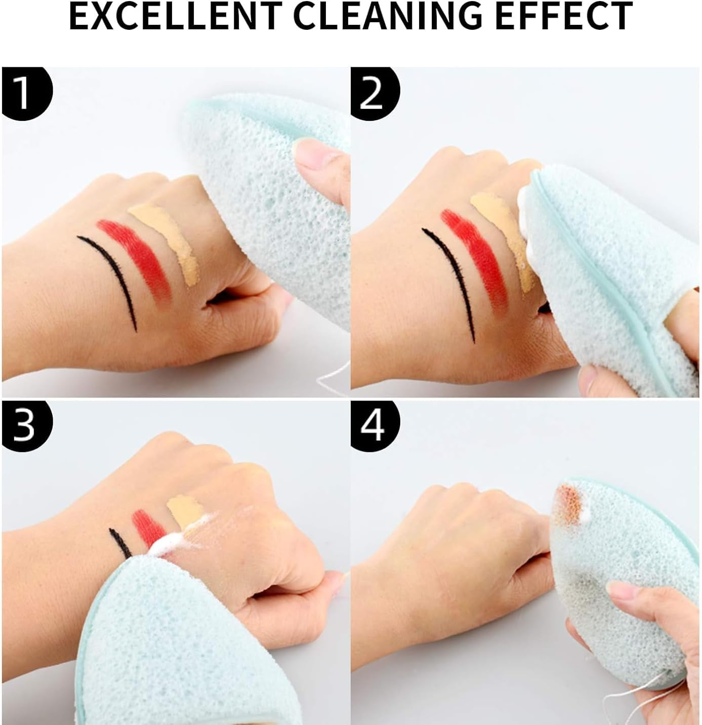 Fokmuaex 8 PCS Konjac Bathing Sponges &ndash; Facial Sponge for Deep Pore Cleansing, Blackheads & Dead Skin Remover, Daily Face Cleansing Tool (Individually Packaged) image number 6