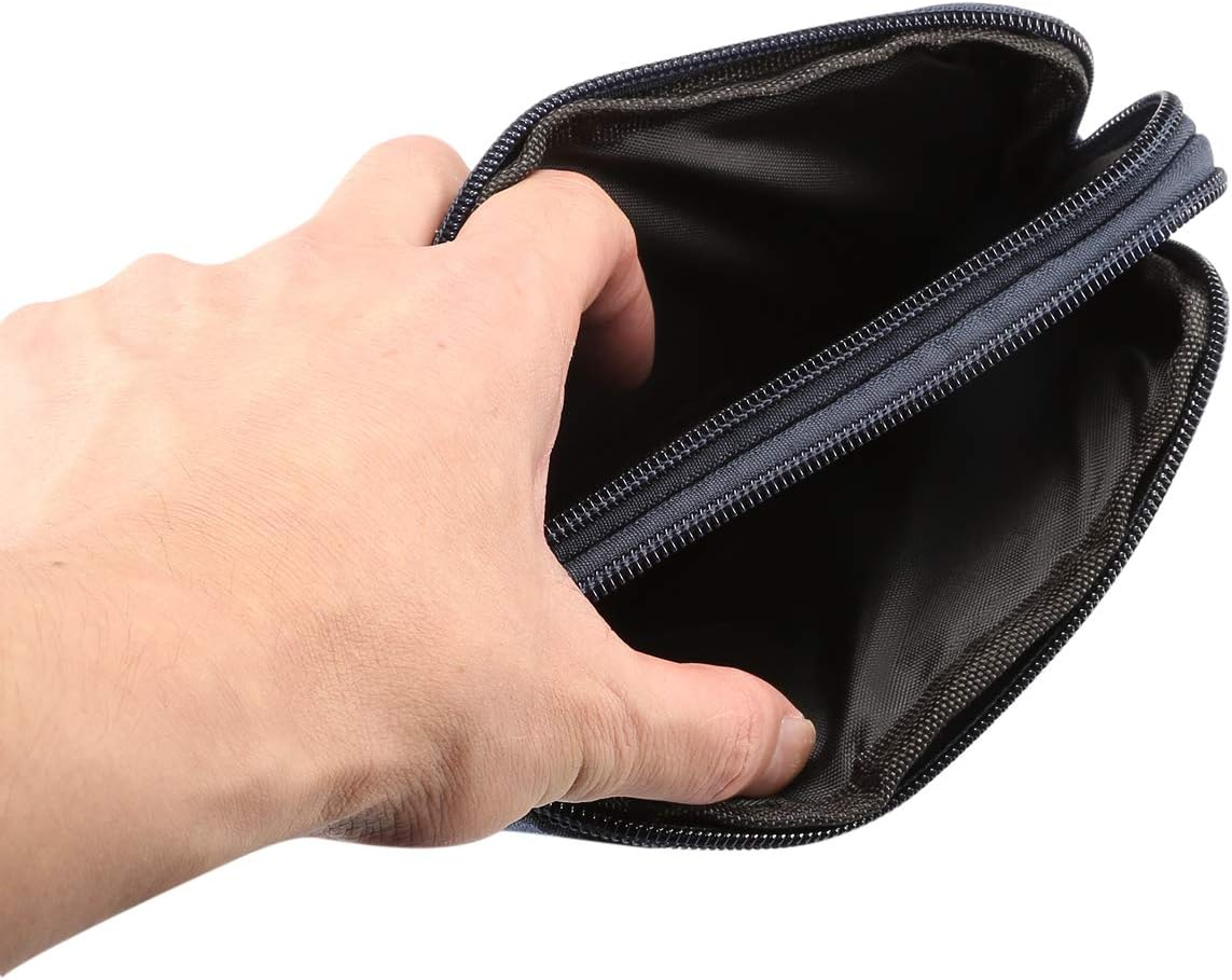 Men'S Mobile Phone Holster with Belt Clip, Cell Phone Belt Clip Bag, Zipper Smartphone Waist Bag Mobile Phone Holster Belt Pouch Fanny Pack Wallet with Carabiner Belt Loop for Outdoor Sport Travel image number 3