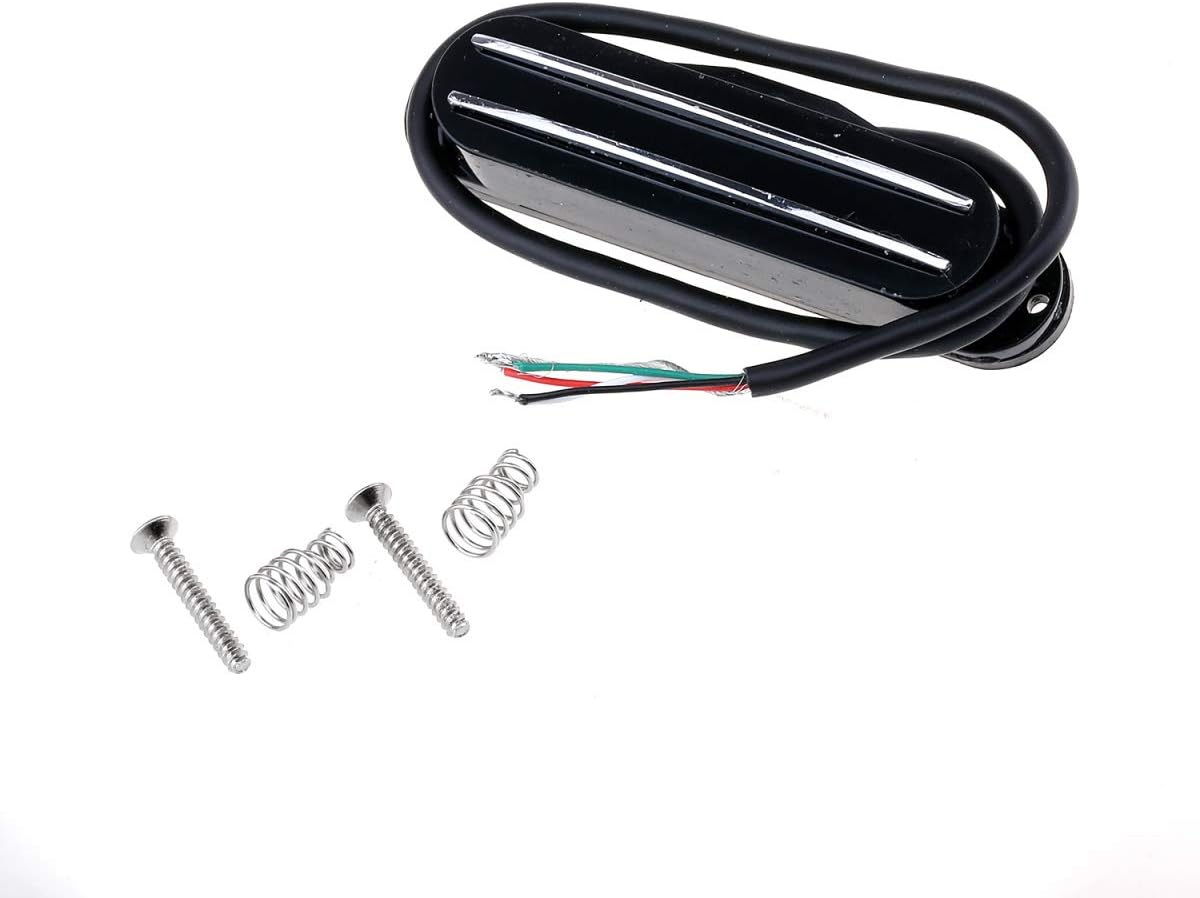 Musiclily Basic High Output Rail Blade Ceramic Single Coil Sized Humbucker Pickup for Strat Style Electric Guitar, Black