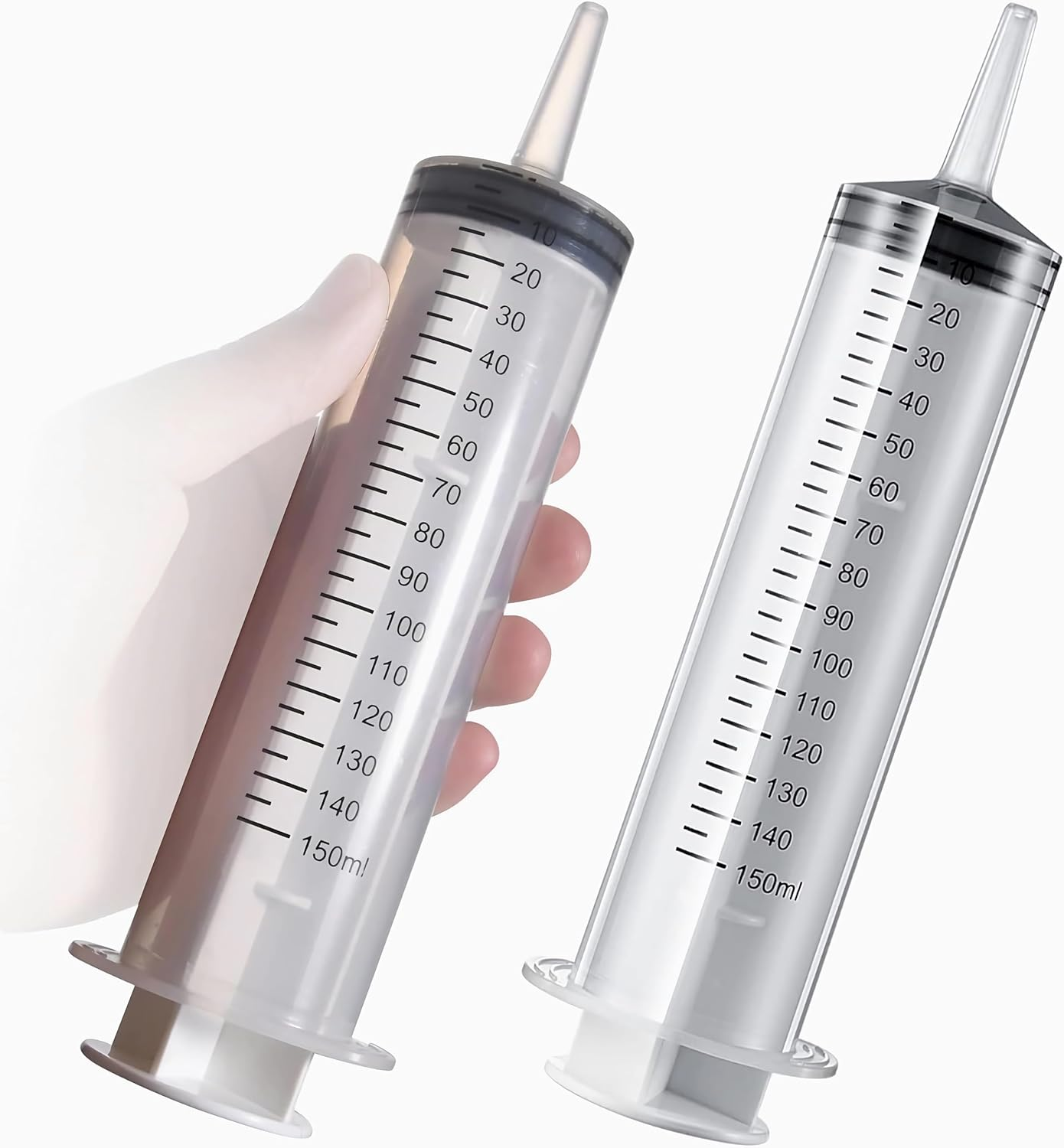 2 Packs of 150Ml Large Syringes, Large Plastic Garden Industrial Syringes with Precise Scales, for Scientific Laboratories, Measurement, Watering, and Refillation image number 4