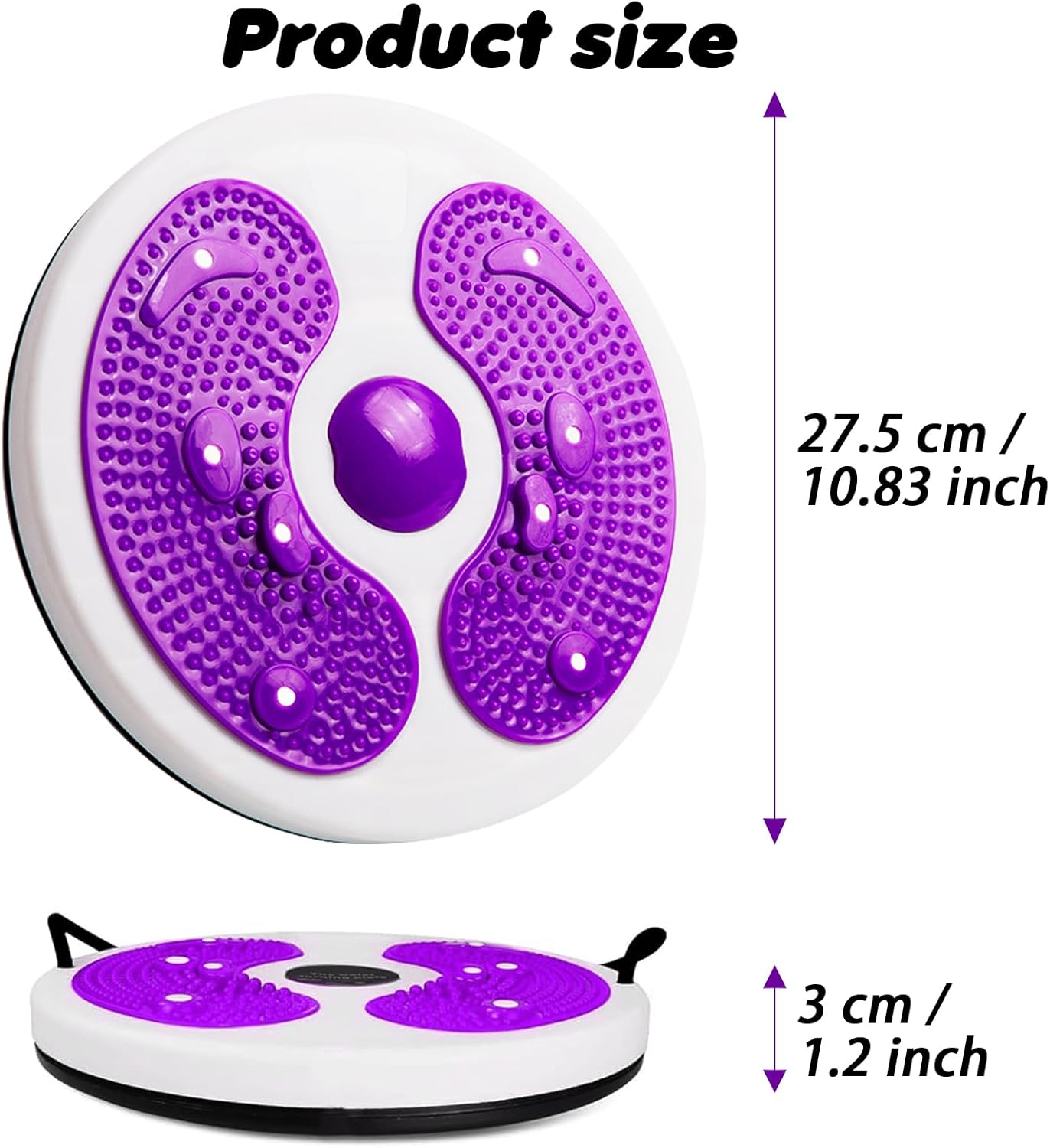 Waist Whisper Waist Twister Disc Body Shaping Waist Twisting Disc for Women Adults Cardio Weight Loss/Cardio Exercise Waist Toning Fitness Turntable for Home Workout Waist Sculptor Machine image number 4