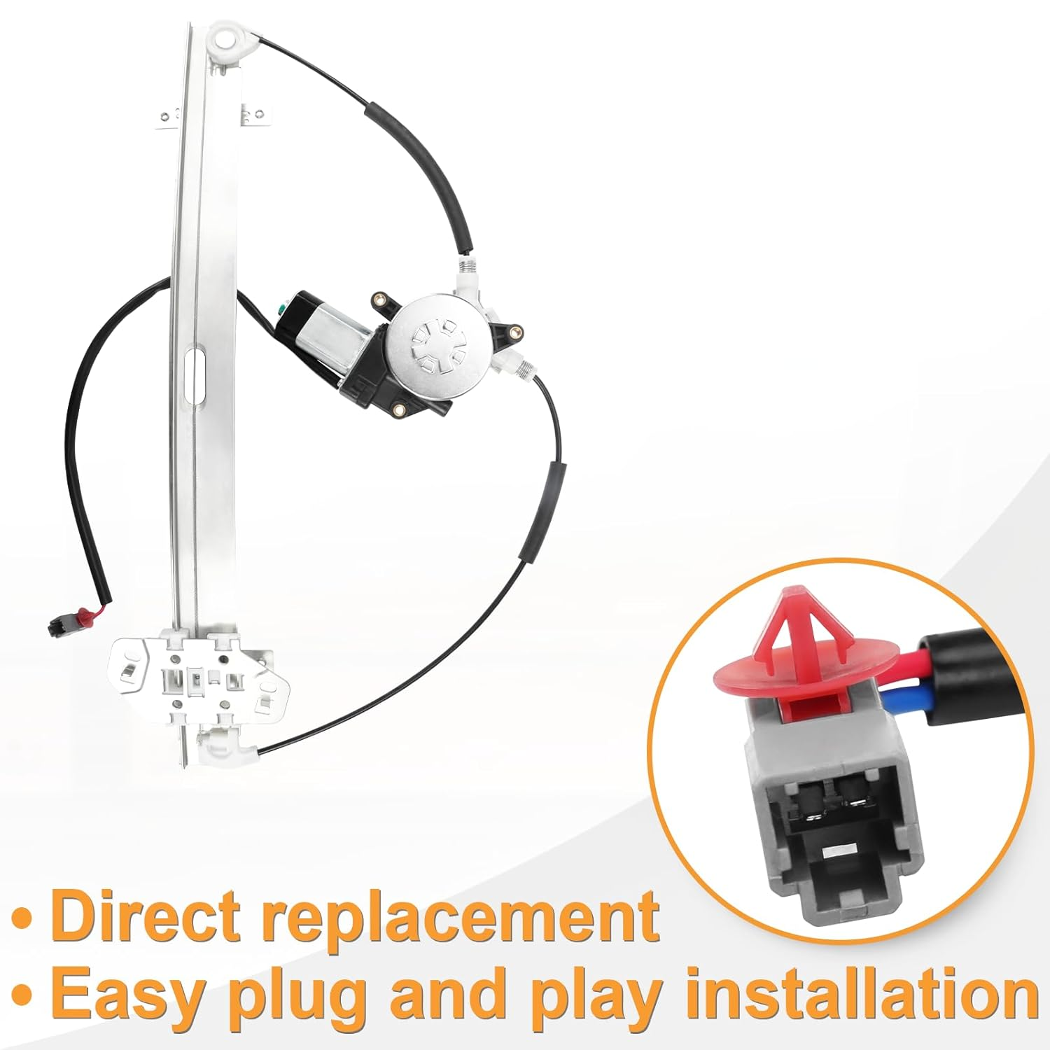 NPAUTO Front Passenger Side Power Window Regulator with Motor Fit for 2002 2003 2004 2005 2006 Honda CR-V CRV, 741-303, Right image number 2