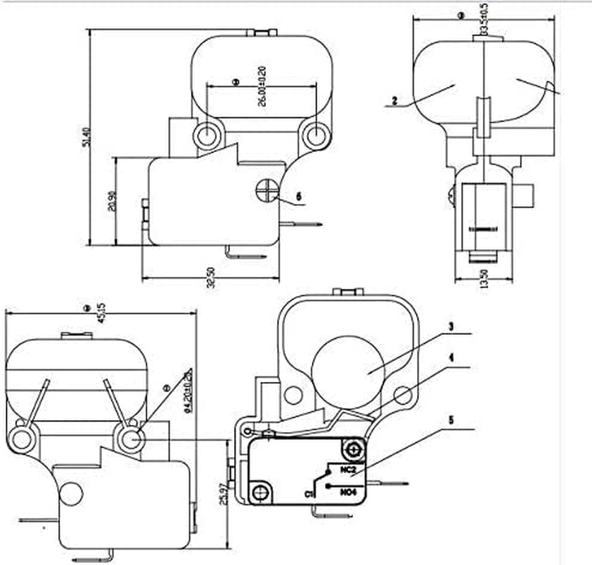 Gas Patio Heater anti Tilt Tip over Switch Fits for Patio and Room Heater Garden Outdoor (Anti Tilt FD4 Dump Switch) image number 6