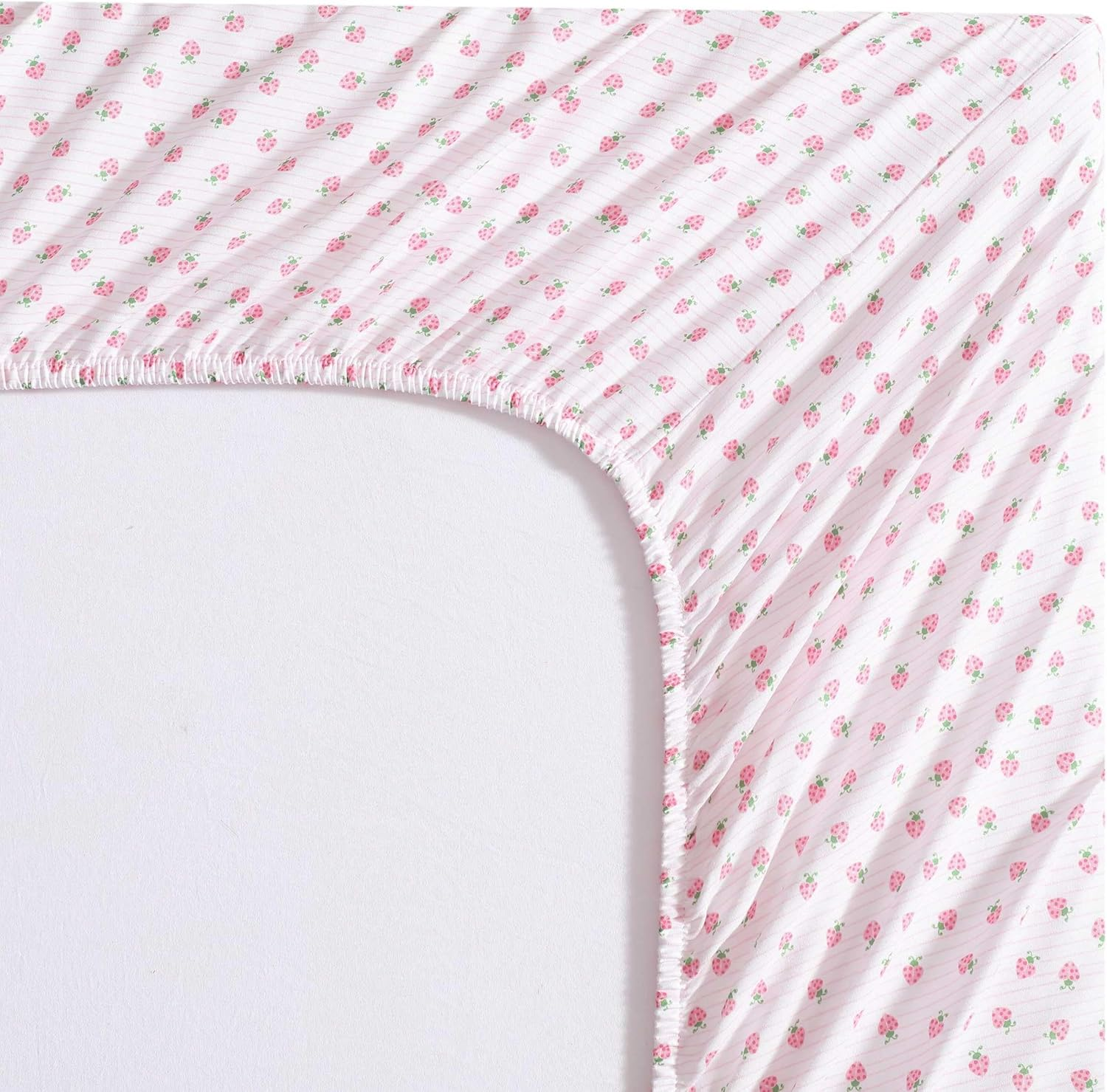 Laura Ashley - Kids Sheet Set, Ultra-Soft & Breathable Toddler Bedding with Matching Pillowcases, Wrinkle-Resistant, Ideal Girl Room Essentials (Sweet Lady Bugs Pink, Full) image number 4