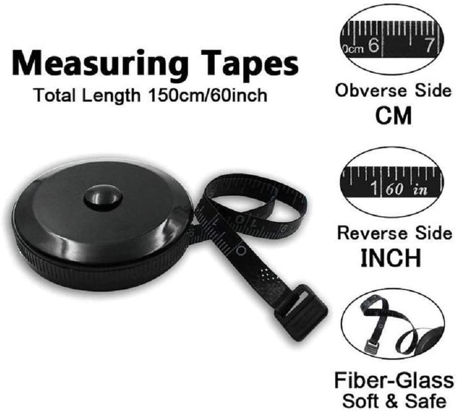 Retractable Measuring Tape, Soft Tape Measure for Body, Fabric, Sewing, Tailor, Cloth, Knitting, Craft, Weight Loss Measurements image number 1