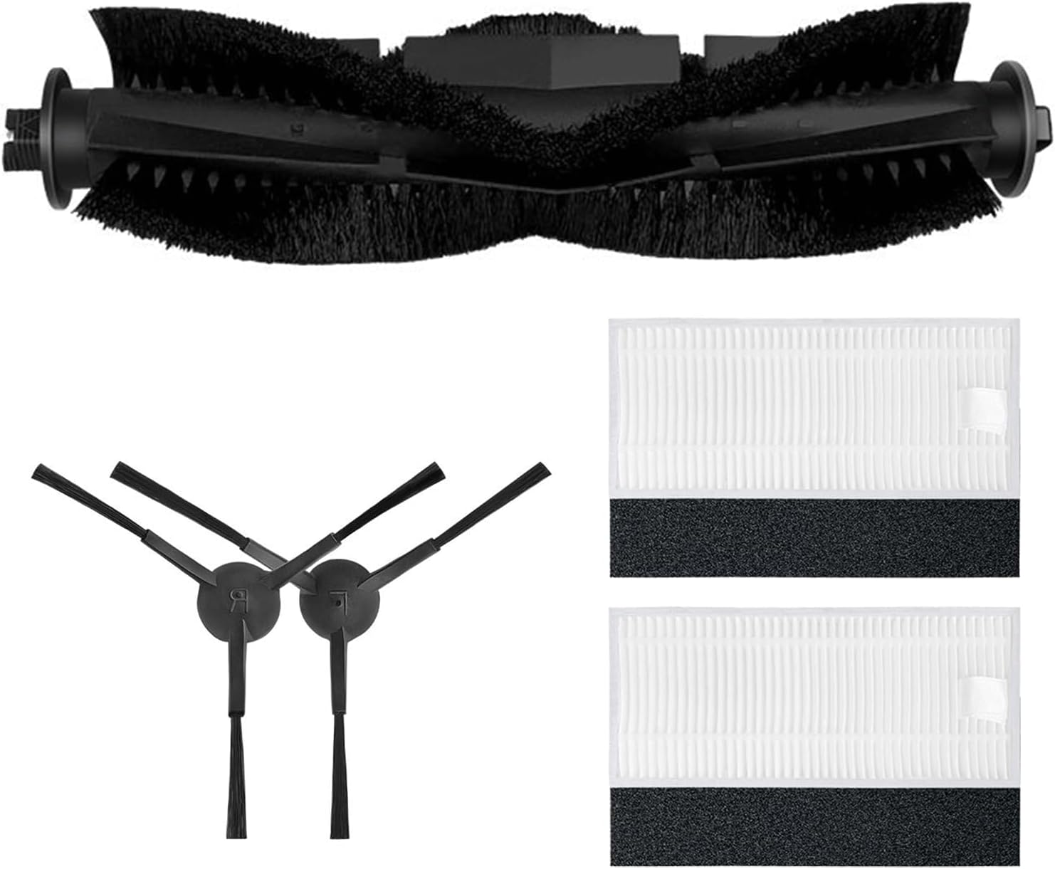 Floor Cleaning Replacement Parts Compatible for Lubluelu SL60D Sweeper Part Vacuum Cleaner Accessories Set SL60D Household Suppies,1 Pack Main Brush Bar + 2 Pack Side Brush + 2 Pack Filter image number 1