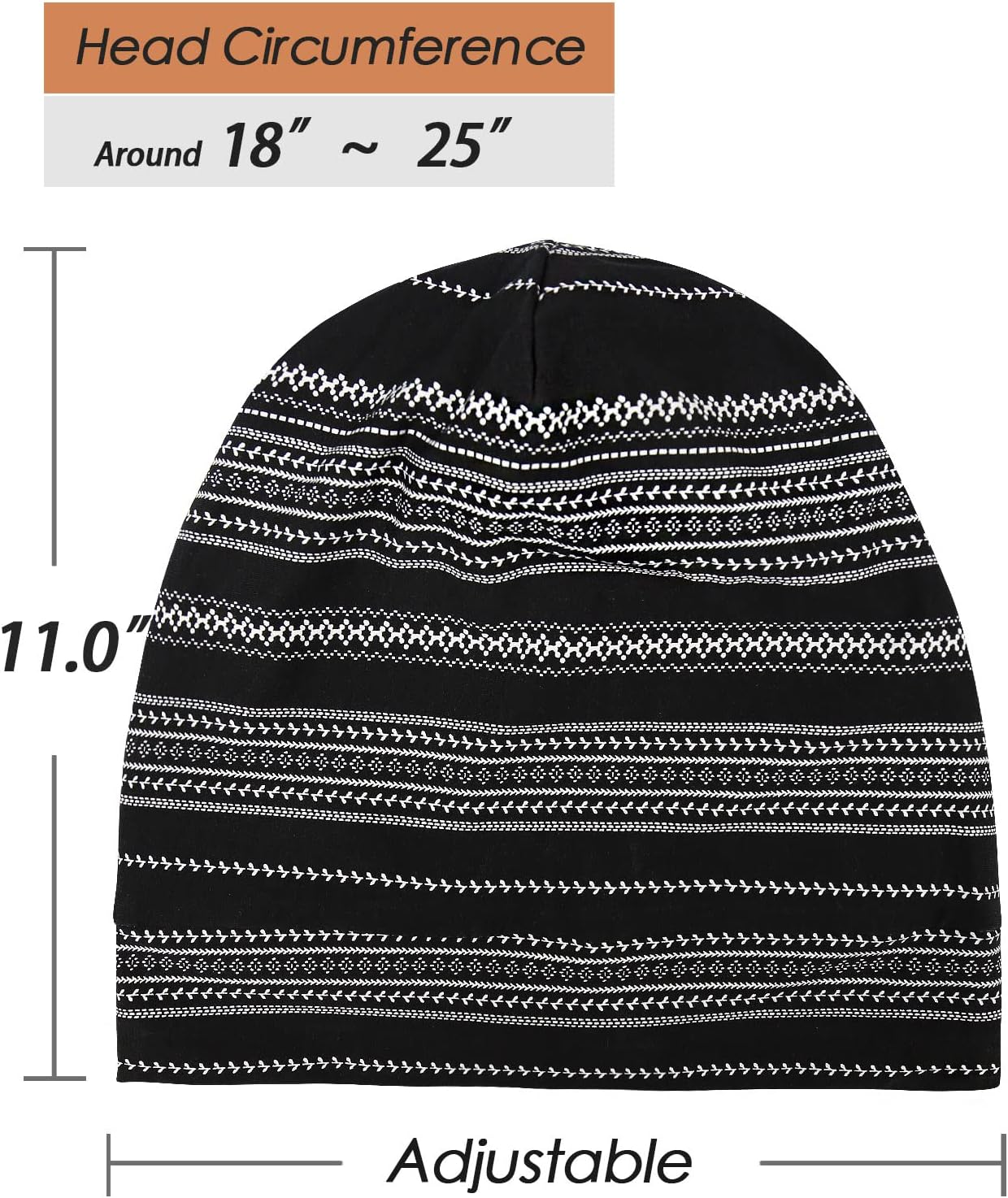 Focuscare Adjustable Satin Lined Sleep Cap for Dreadlocks Curly Hair Large Head-Stay on Overnight image number 3