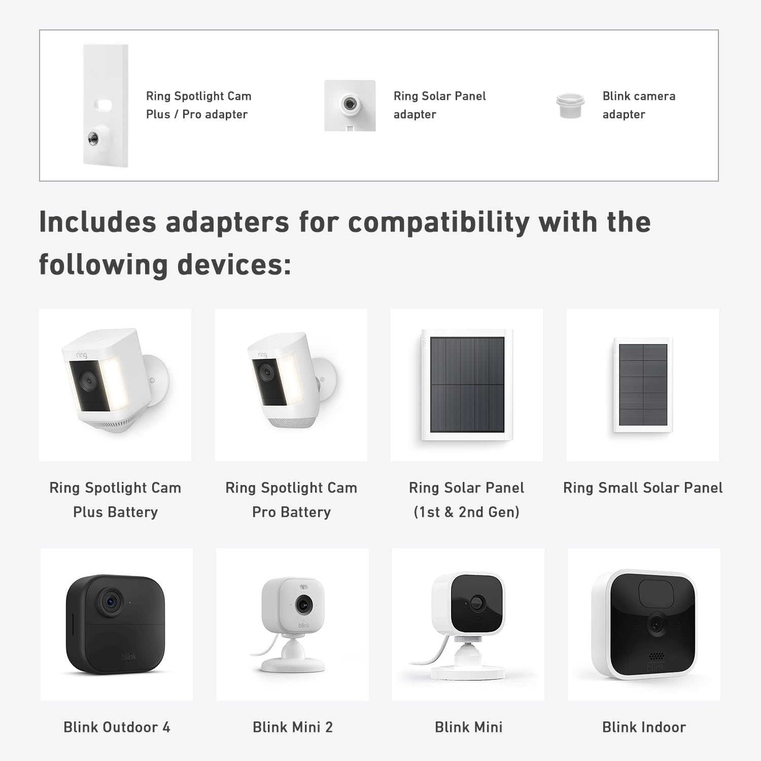 Holicfun Indoor Outdoor Camera Magnetic Mount, Compatible with Ring, Blink, Eufy, Google Nest, Wyze, Arlo, Simplisafe, Reolink, and Tapo Cameras - White image number 2