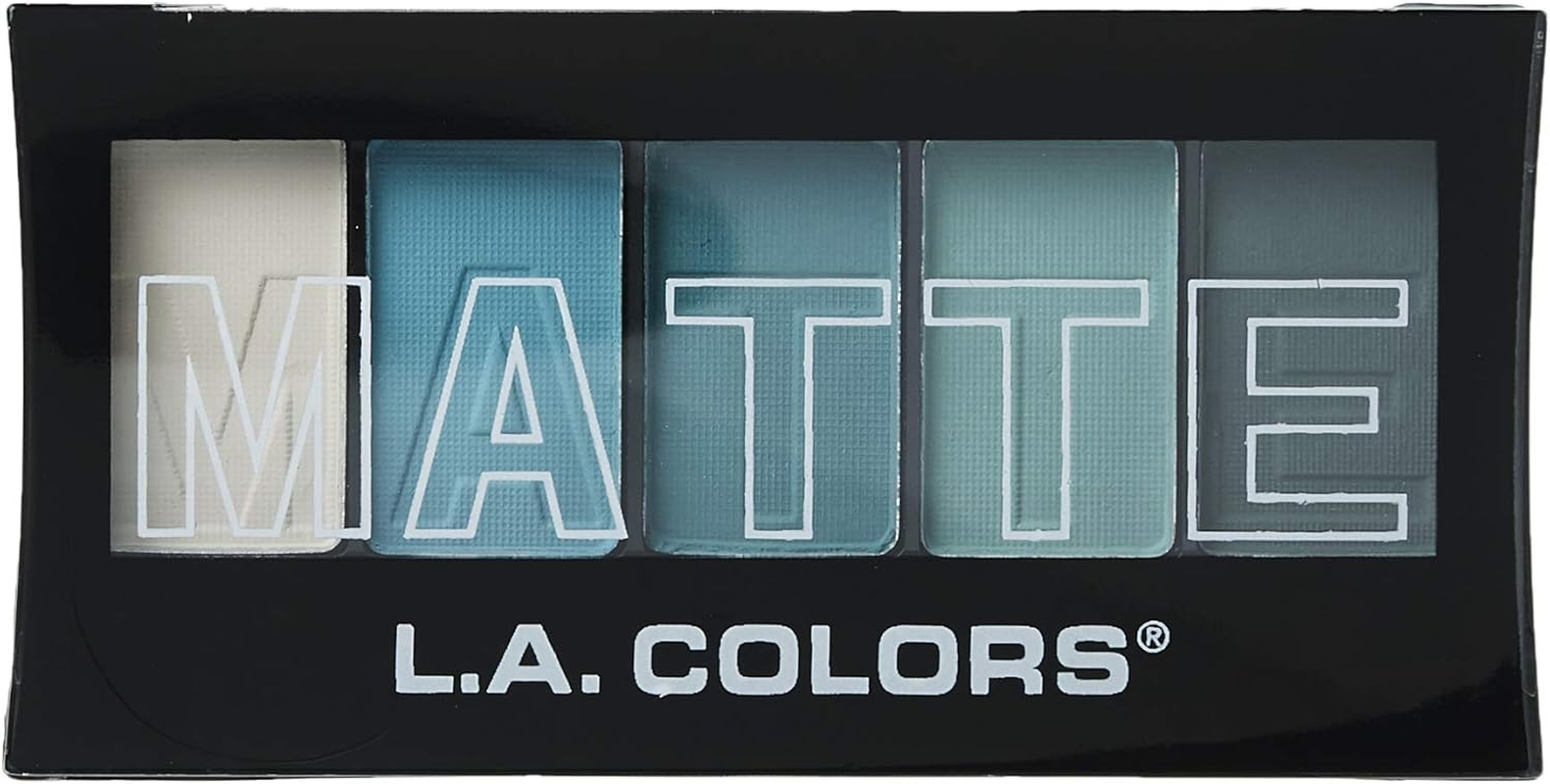L.A. Colors 5 Color Matte Eyeshadow, Teal Argyle, 0.08 Ounce - Pink image number 1
