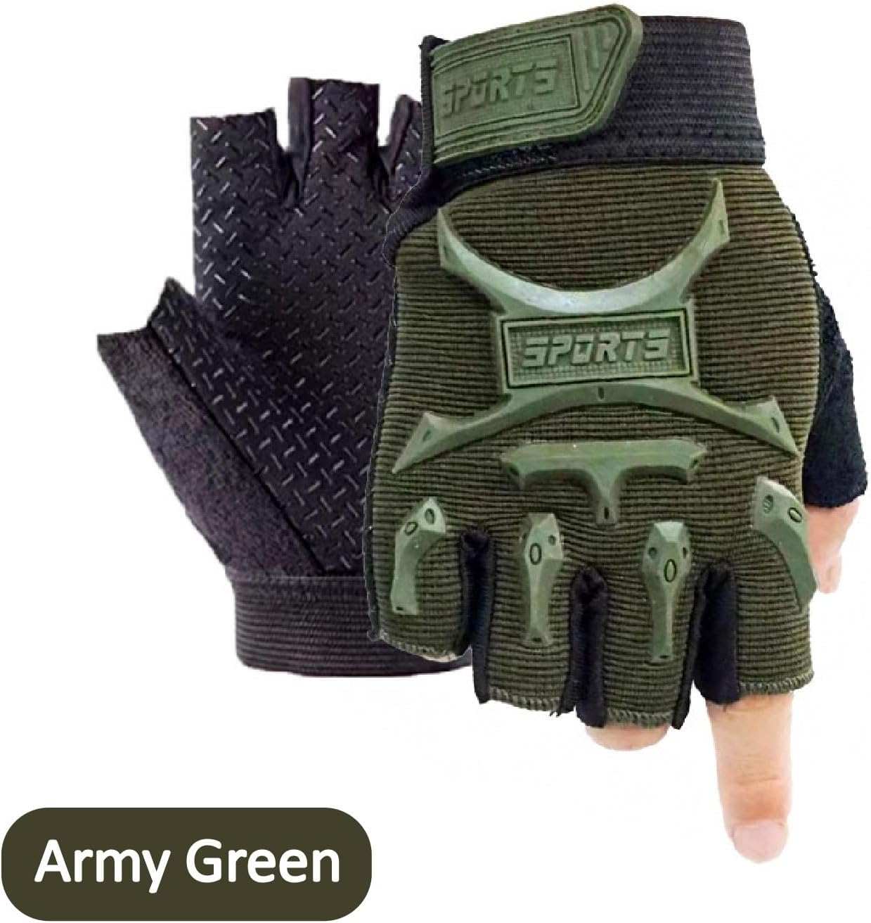 Kids Boys Girls Sport Bike Half Finger Cycling Gloves Mittens Breathable Non Slip Fingerless Riding Shockproof Sports Training Gloves UV Protection Outdoor Skateboard Gloves for 5-9Y image number 4