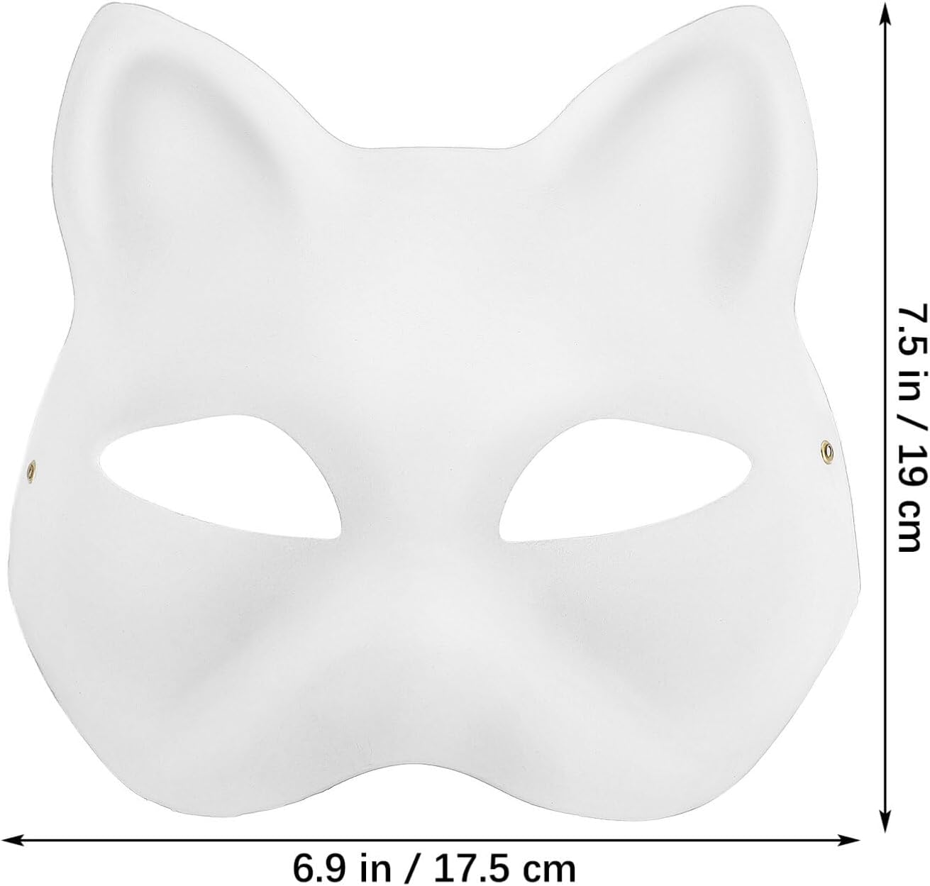 TOYANDONA Blank Cat Masks for Diy Painting Lightweight Paper Pulp Animal Face Masks with Elastic Bands for Masquerade Halloween Costume Parties and Craft Projects image number 3