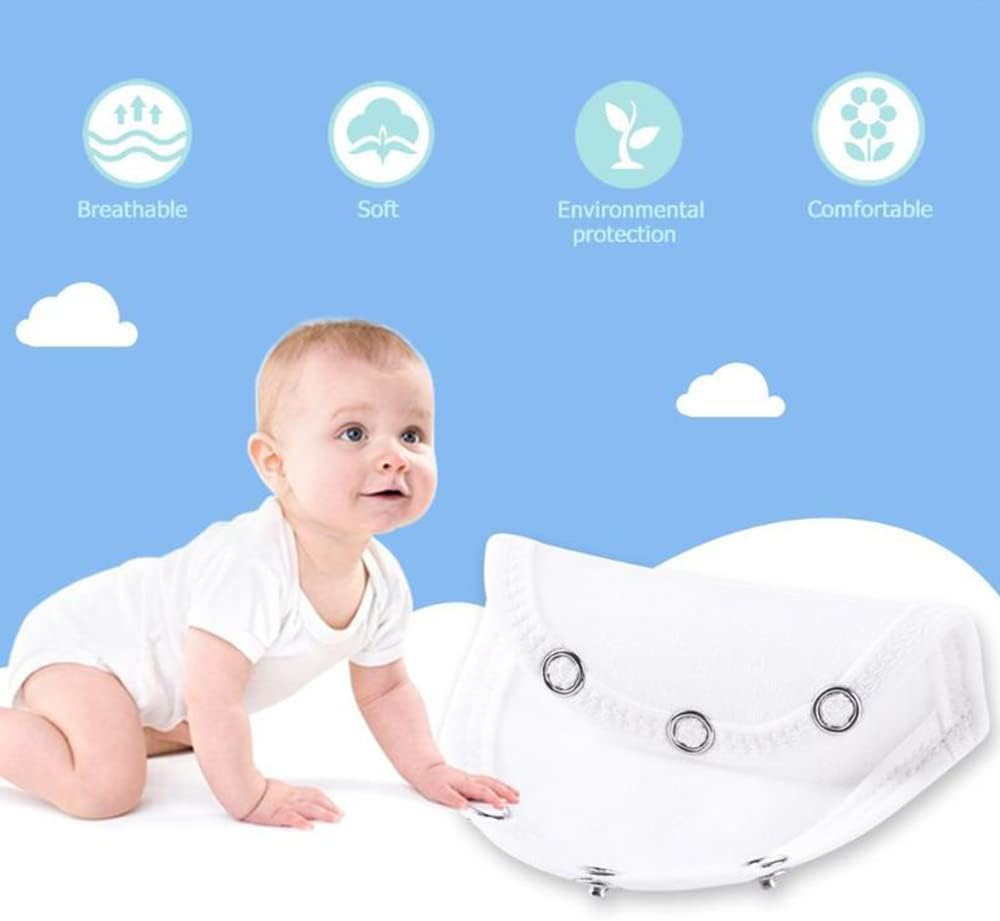 6Pcs Vest Extenders Extension Toddler Infant Romper Bodysuit Cloth White Set image number 2