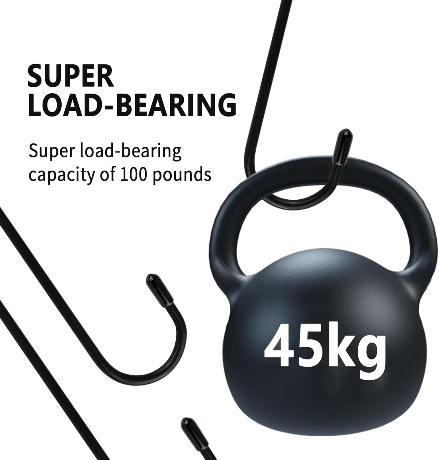 Junecarp 4PCS Brake Caliper Hangers,Durable Brake Caliper Hooks Suspension Tools for Changing Brake Pads,Strong Load-Bearing Brake Caliper Hanger Hooks Automotive Tool for Cars,Trucks (Black/4Pcs) image number 1