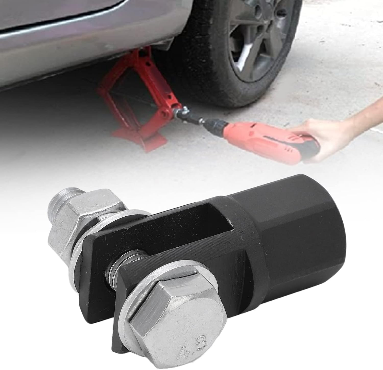 Scissor Jack Adapter, High Strength Universal Scissor Jack Drill Adapter for Impact Drills Socket Automotive Jack RV Trailer Leveling Jack image number 1