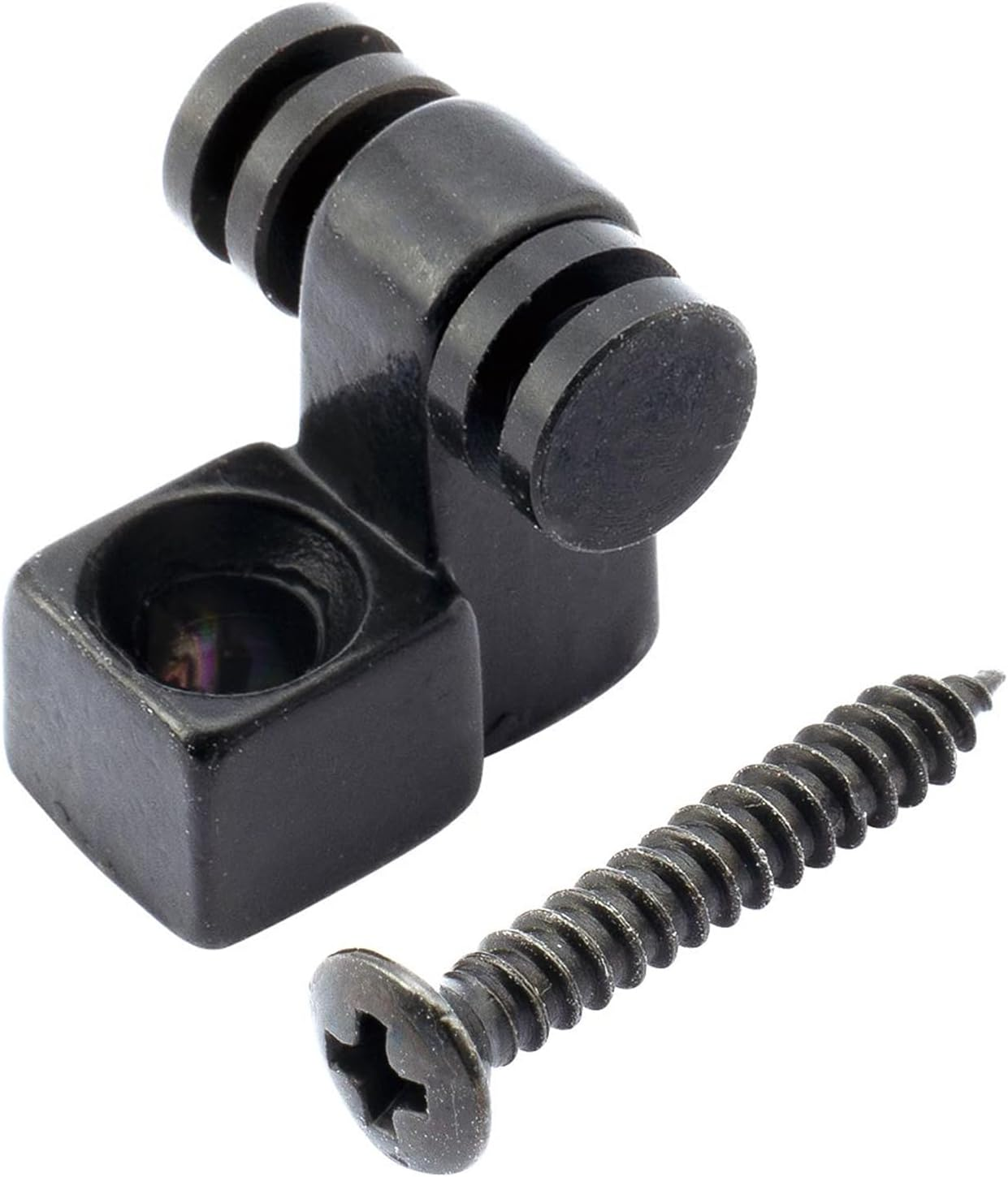 Musiclily Pro Steel Roller String Trees String Guides String Retainers for Strat/Tele Style Electric Guitar, Nickel (Set of 2) - Black image number 5