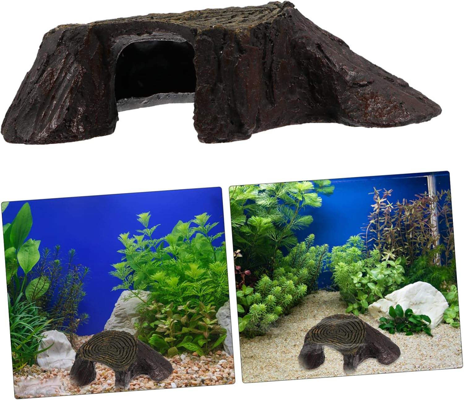 PERSELOSO Reptile Basking Platform Resin Floating Terrace for Tortoise in Aquarium Fish Tank Decor image number 5