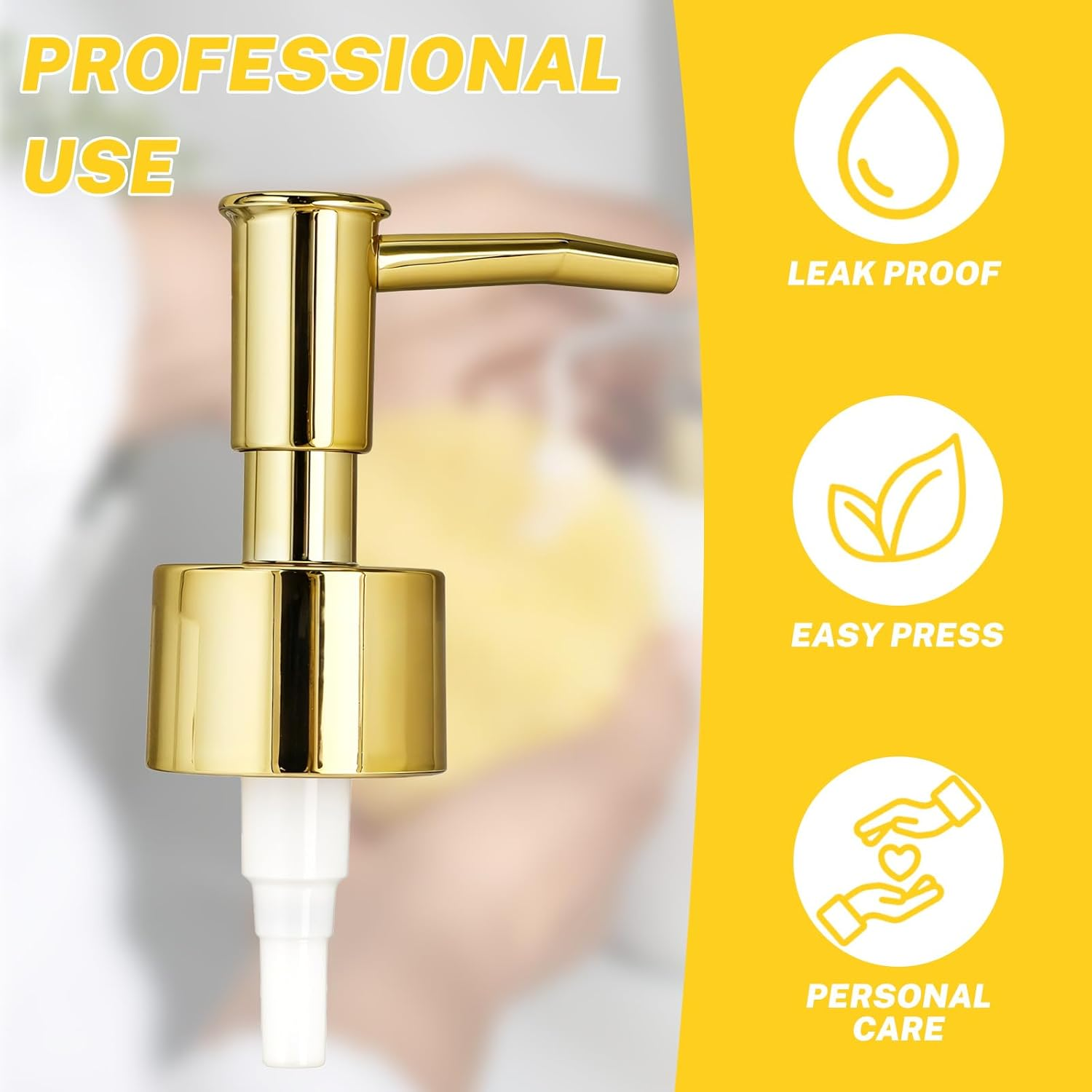 2Pack Gold Soap Dispenser Pump Replacement Top Dispenser Pumps Refill Dispenser Hand Soap Dispenser Soap Pump Replacement for Lotion Regular Glass Mouth Bottles - Black image number 3