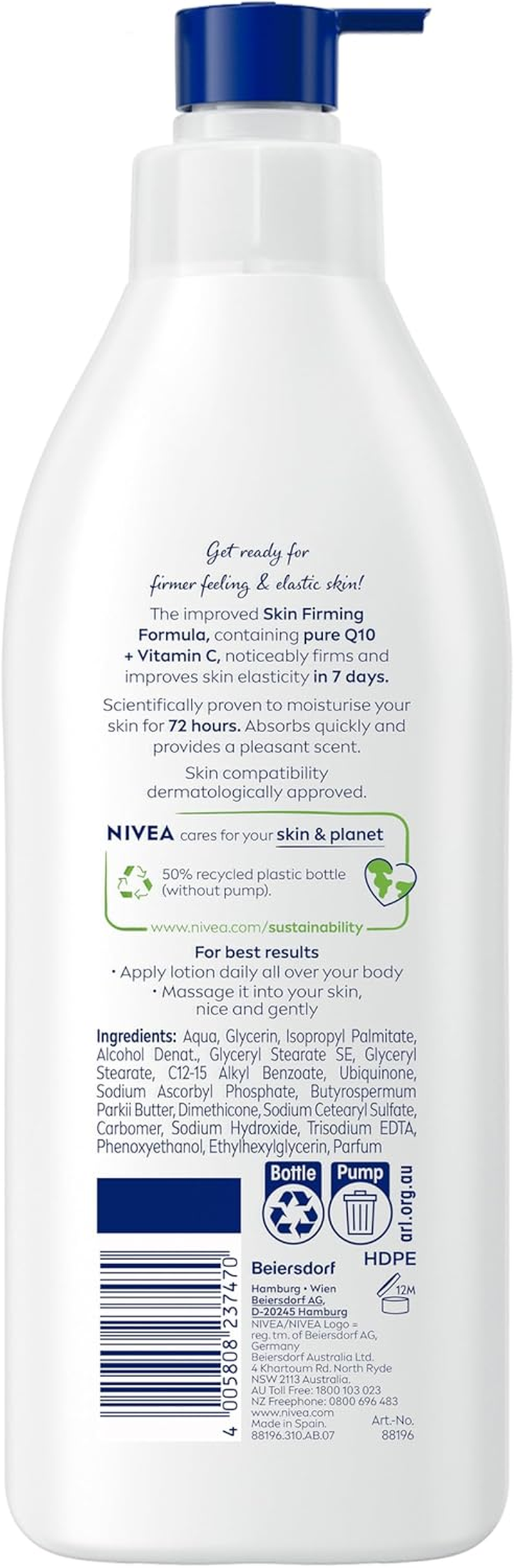 NIVEA Q10 Firming Body Lotion 400Ml (Pack of 2) image number 5