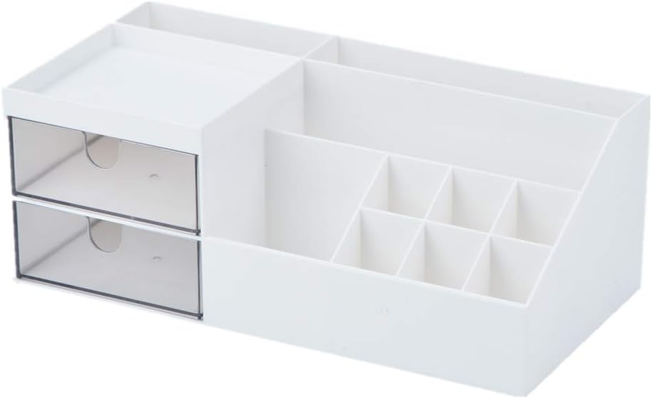 Citmage Desk Organizer Caddy with 12 Compartments Office Workspace Drawer Organizers Desktop Holder Plastic Stationery Supplies Storage Box for Pencils,Markers,Erasers,Pens,Sticky Notes(White)&hellip; - Blue 2 image number 7