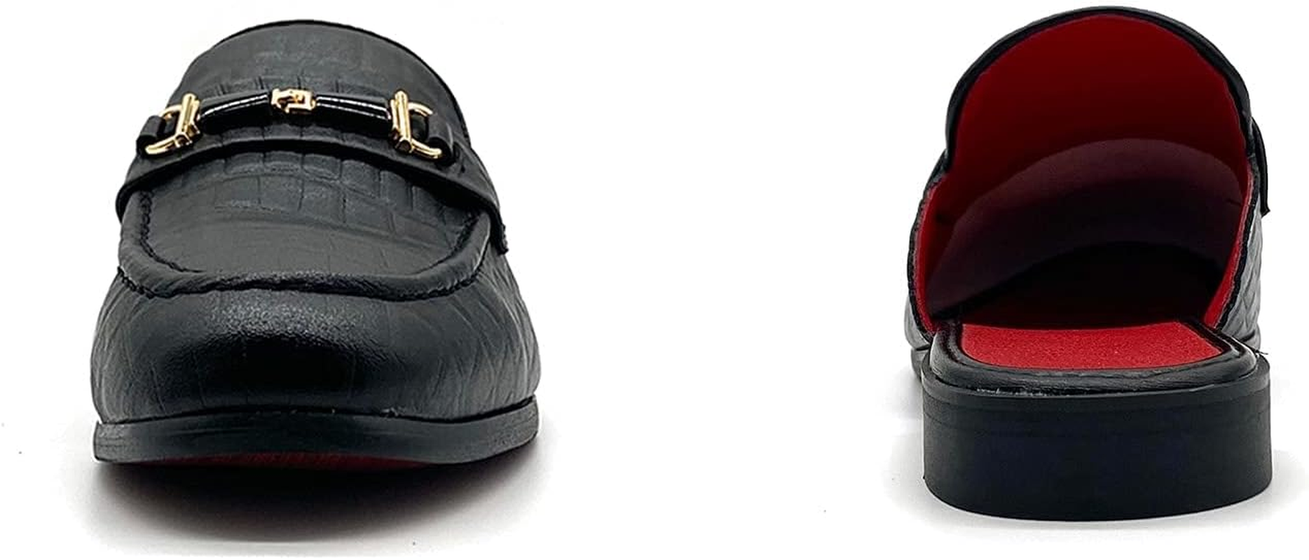 Youxiaoyou Men'S Dress Mule Slippers Suede Slip-On Loafers Velvet Backless Sandals Size 7-13 image number 4