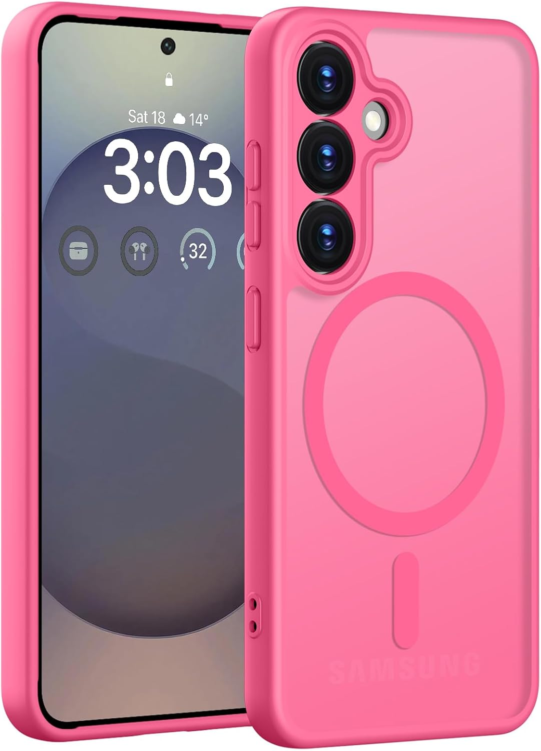 ORDA for Samsung Galaxy S25 Ultra Case 6.9 Inch Compatible with Magsafe, Translucent Matte Back Thin Camera Protection Shockproof Magnetic Mobile Phone Case for Samsung S25 Ultra (Black)