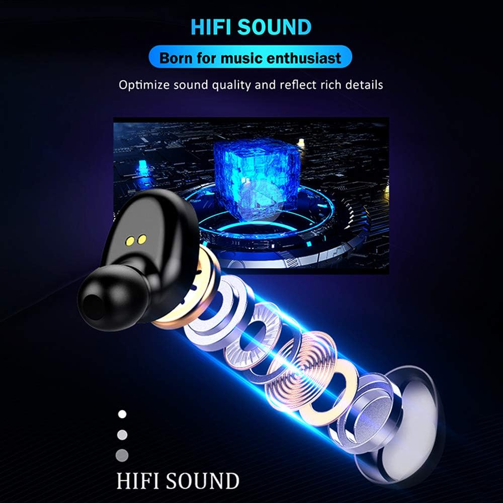 F9 5 TWS 0 Earphones HD Stereo Earbuds Noise Cancelling Gaming Headset Digital Display Headphones Button Sports with Mic image number 2
