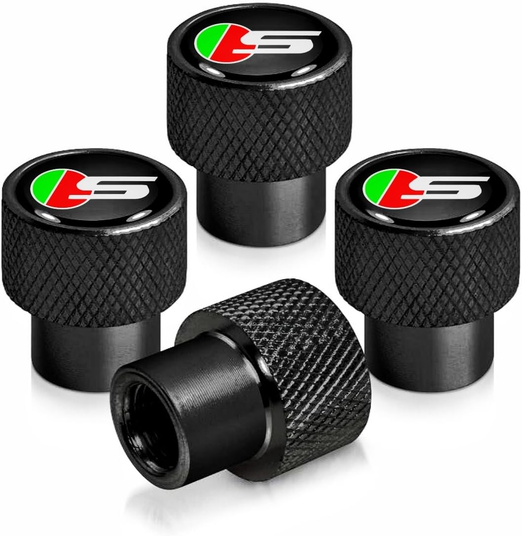 Car Wheel Tire Valve Stem Caps Compatible with ST Tire Air Caps Cover Large Car Logo Metal Material image number 4