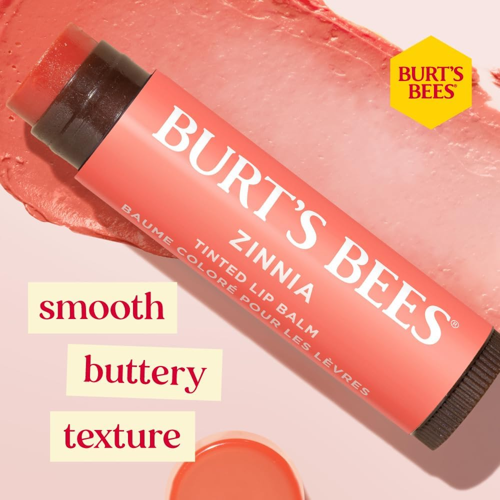 Burts Bees Tinted Lip Balm - Zinnia for Women 0.15 Oz Lip Balm image number 2