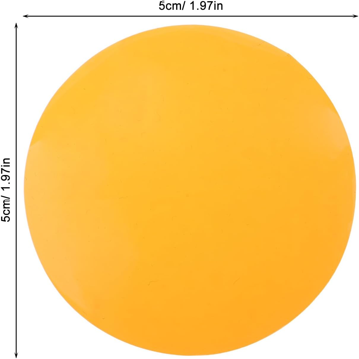 SOESFOUFU 20Pcs Orange Lighting Gel Stickers, Peel and Stick Dimming Diffuser Film, 50Mm Warm Color Filters for LED Video Light, Spotlight - Yellow image number 7