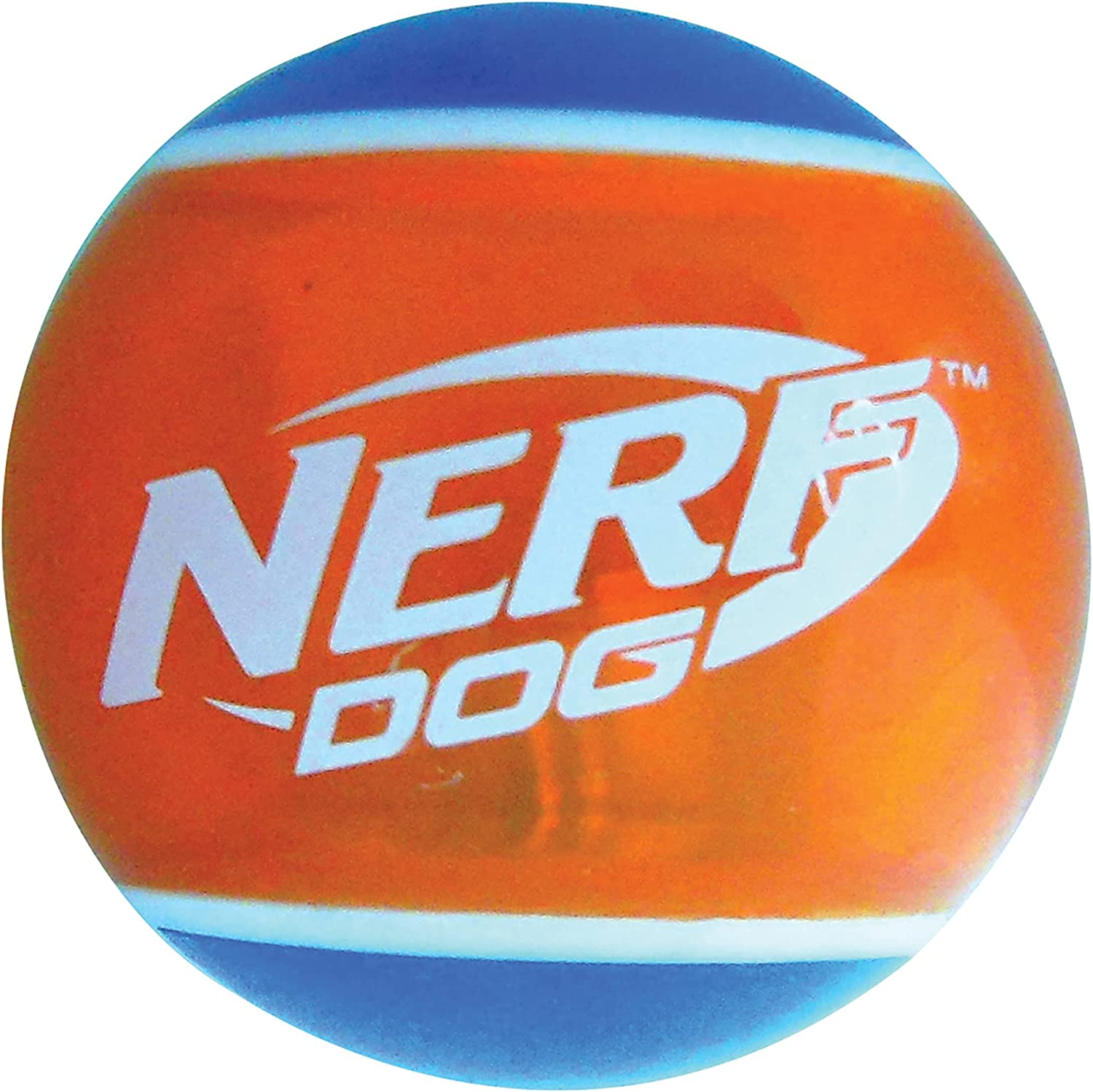Nerf Dog Rubber Tennis Ball Dog Toys with Interactive Squeaker, Lightweight, Durable and Water Resistant, 2 Inches, for Small/Medium/Large Breeds, Two Pack, Mixed Colors image number 5