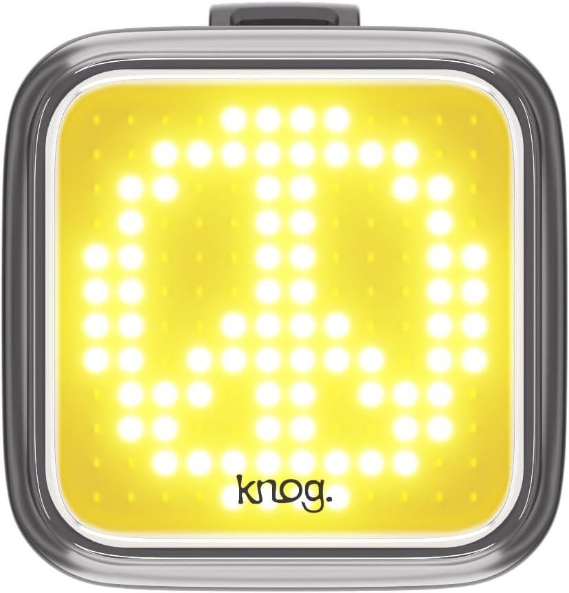 KNOG Blinder Front Bike Light - 200 Lumen Rechargeable Bicycle Light - Bright LED Bike Headlight with Integrated USB Charging, 8 Light Modes, IP67 Waterproof, Fits 22-32Mm Handlebars - Peace Design image number 4