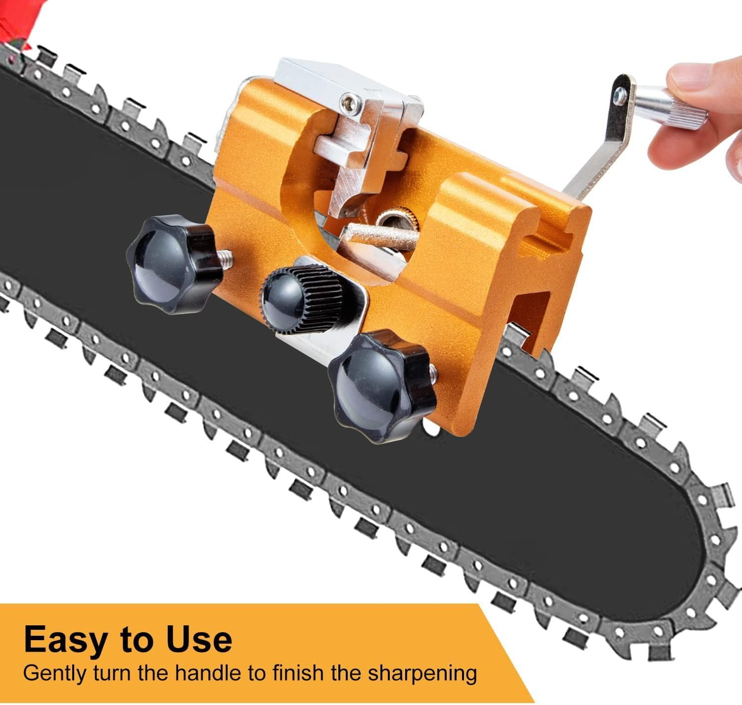 Easy & Portable Chainsaw Sharpener Jigs Sharpening Tool Chain Saws Electric Saws (3 Grinding Heads) - 5 Grinding Heads image number 7